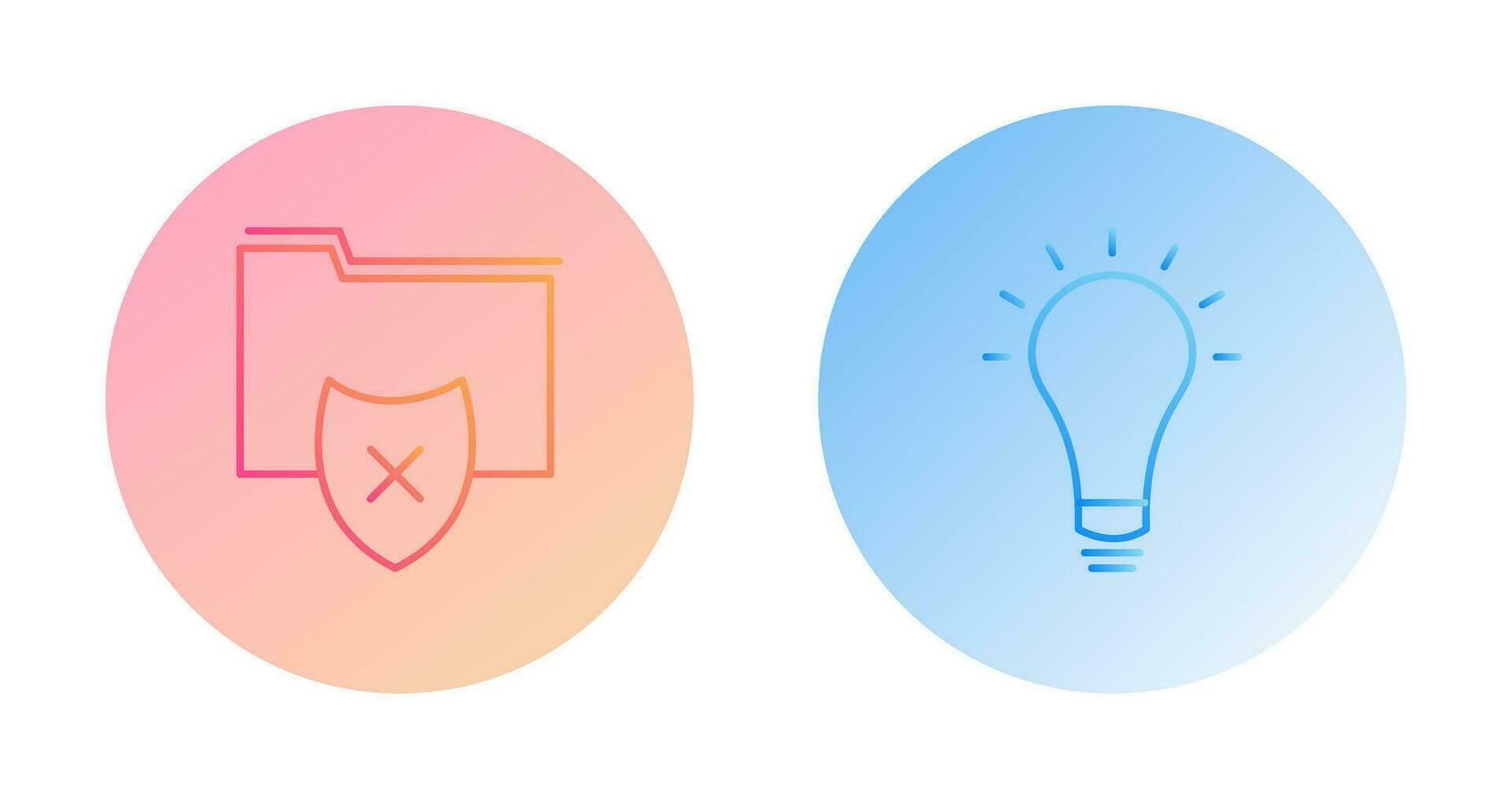 vulnerable folders and innovatives idea Icon vector