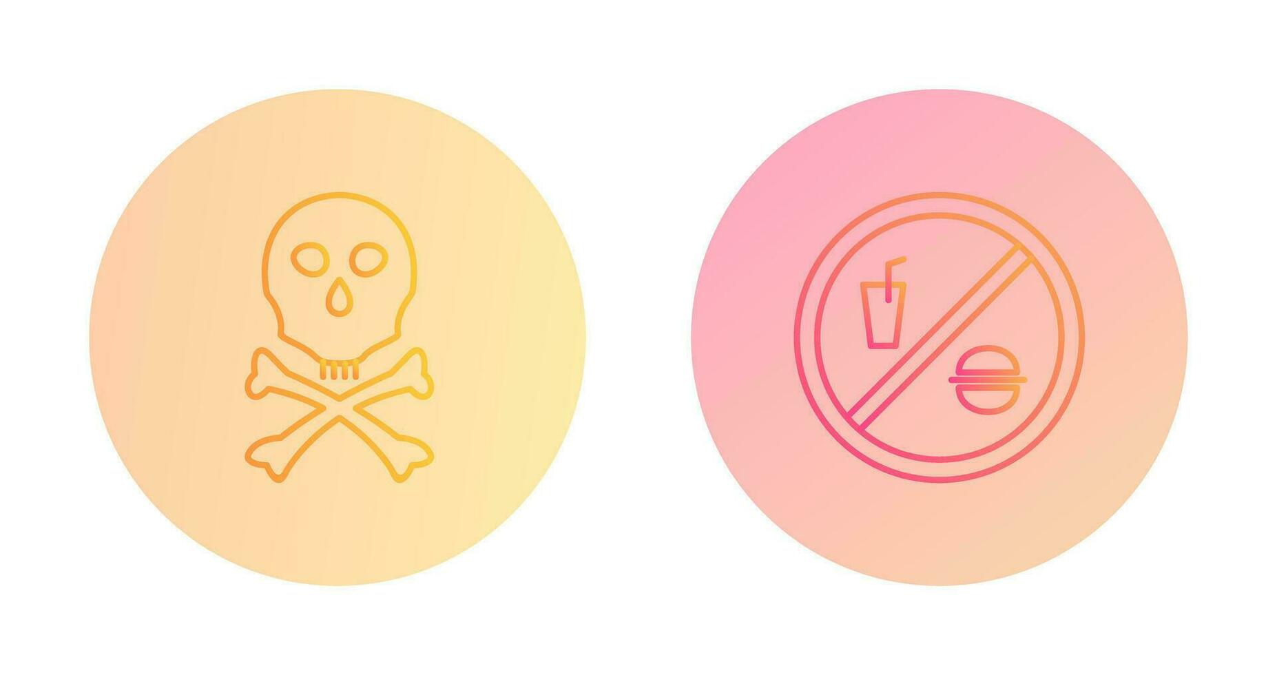 death sign and no foods or drink  Icon vector