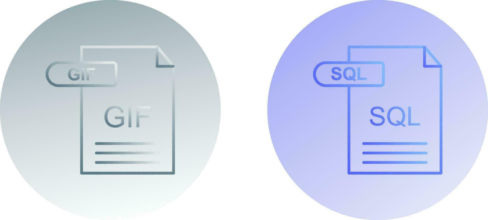 GIF and SQL Icon 32793024 Vector Art at Vecteezy