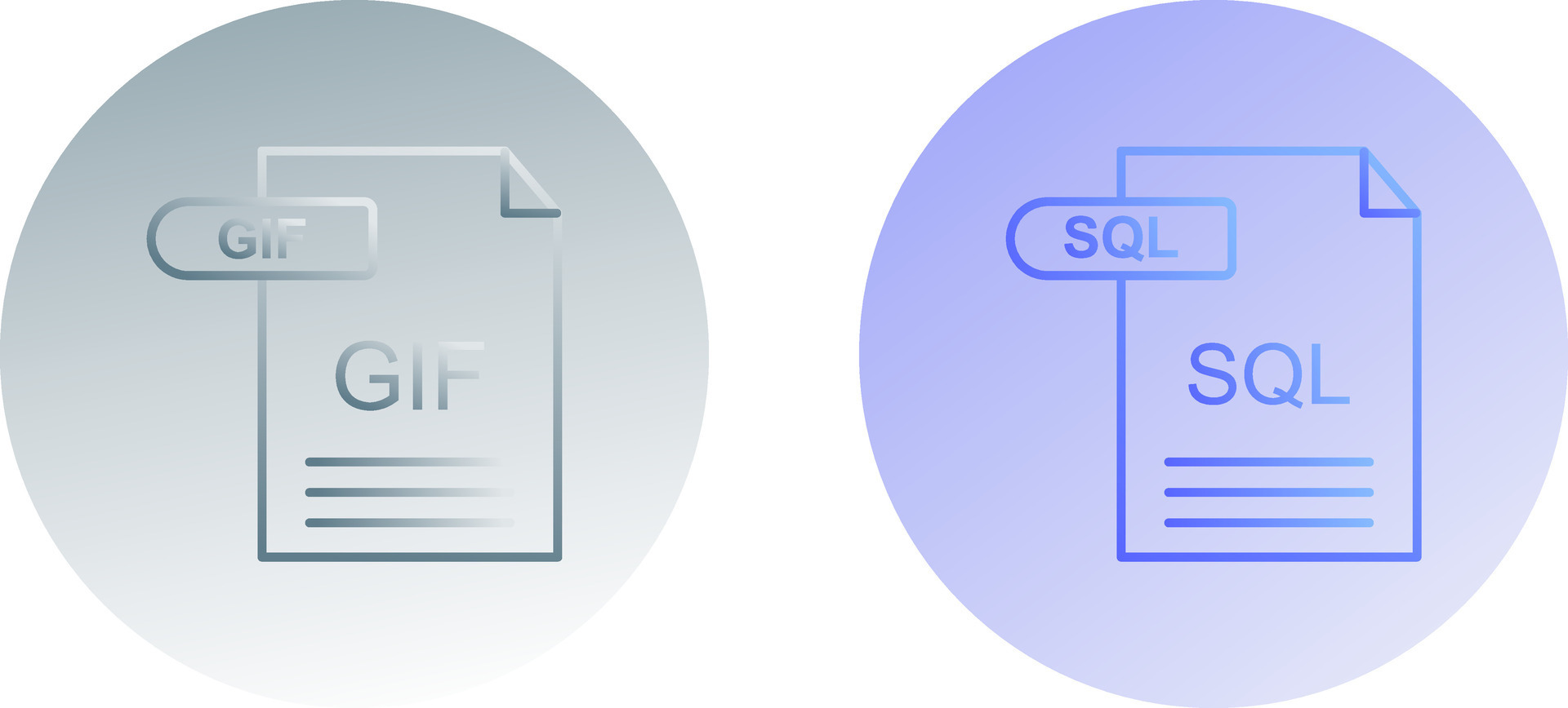 GIF and SQL Icon 32793024 Vector Art at Vecteezy