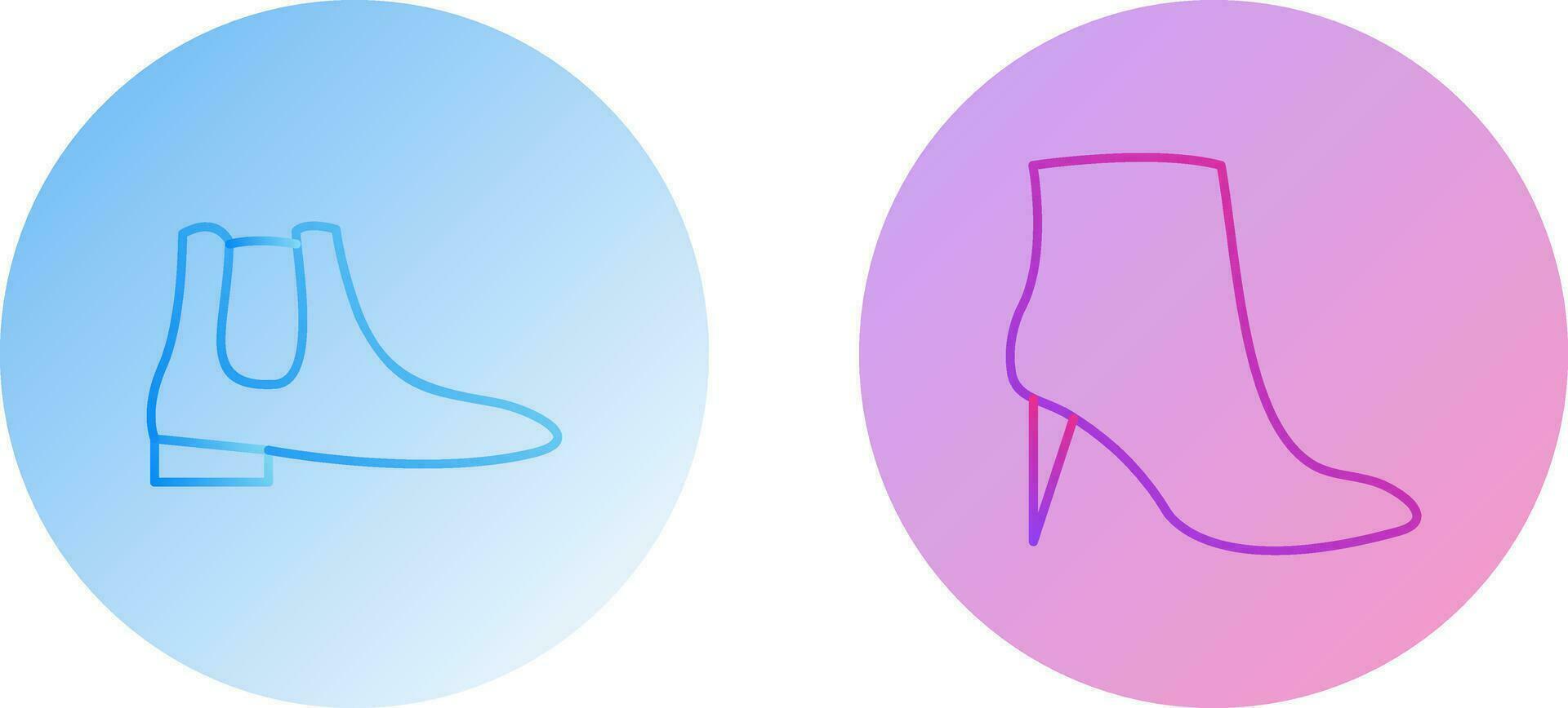 Men Boots and high heels Icon vector