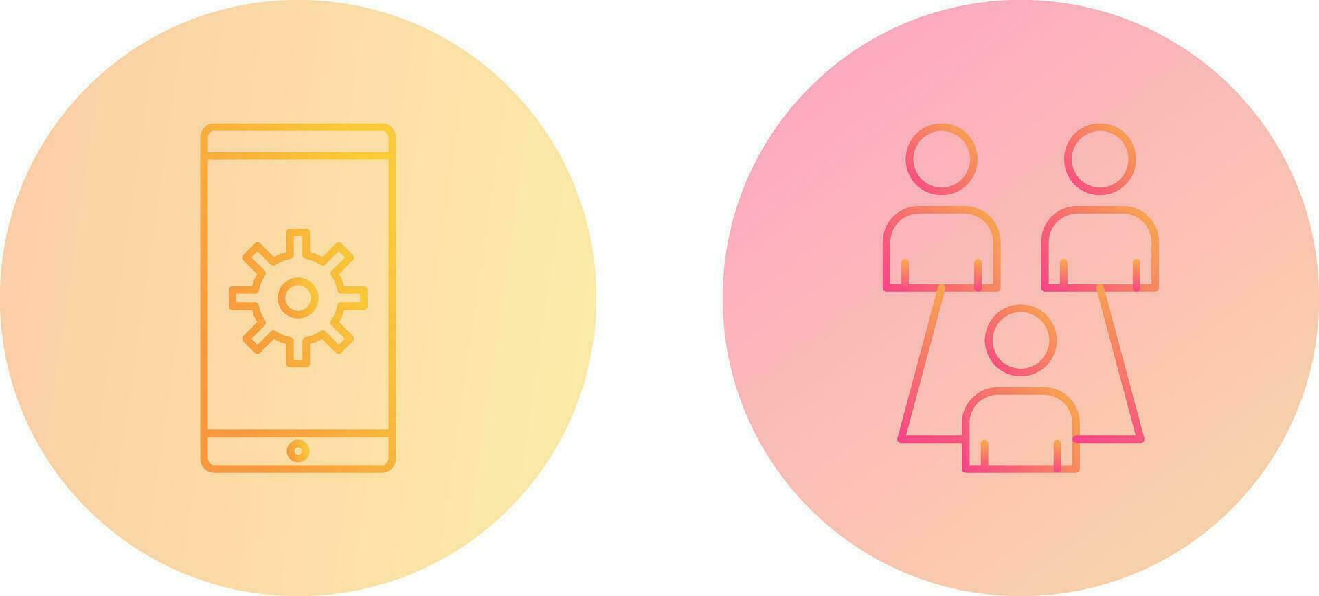 Network Settings and Connected Users Icon vector