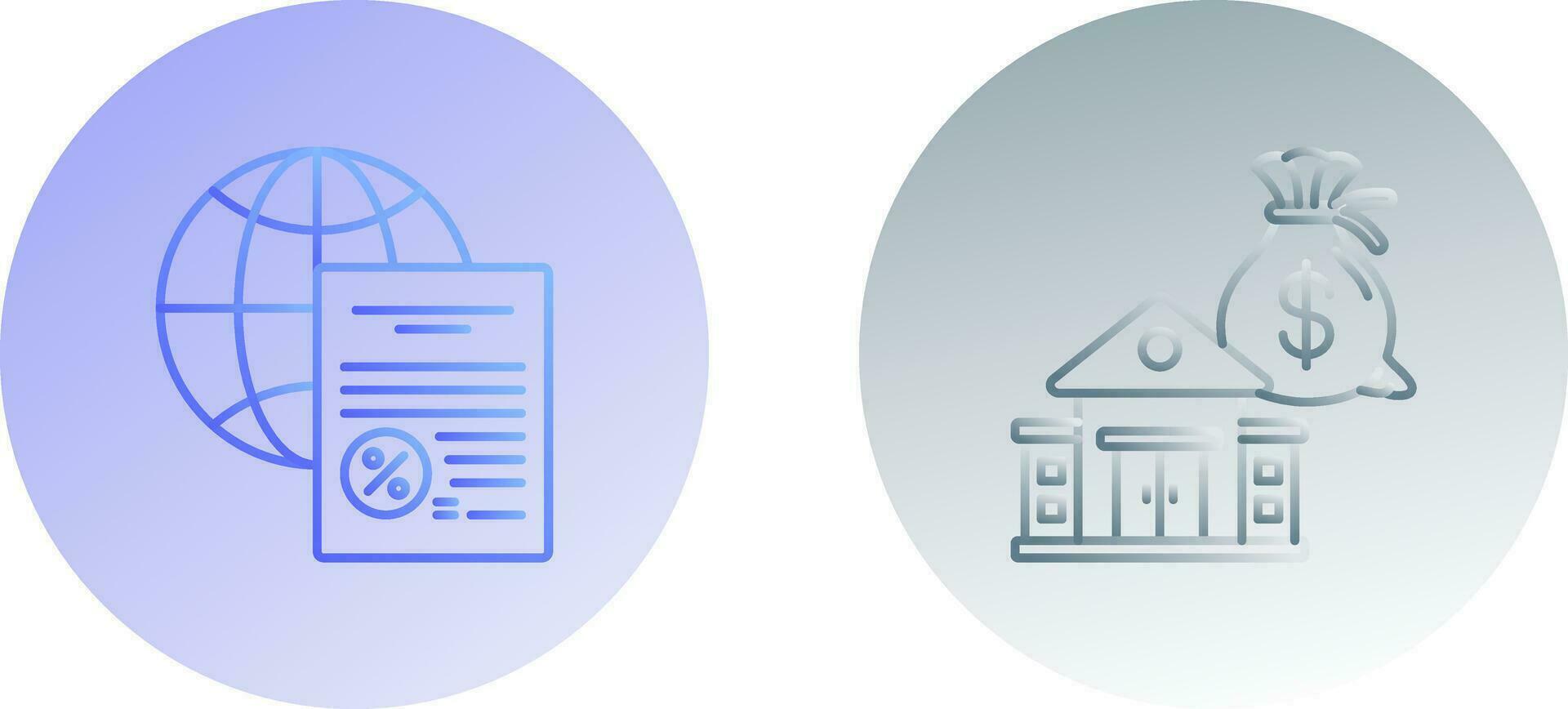 Global and Mortgage Icon vector