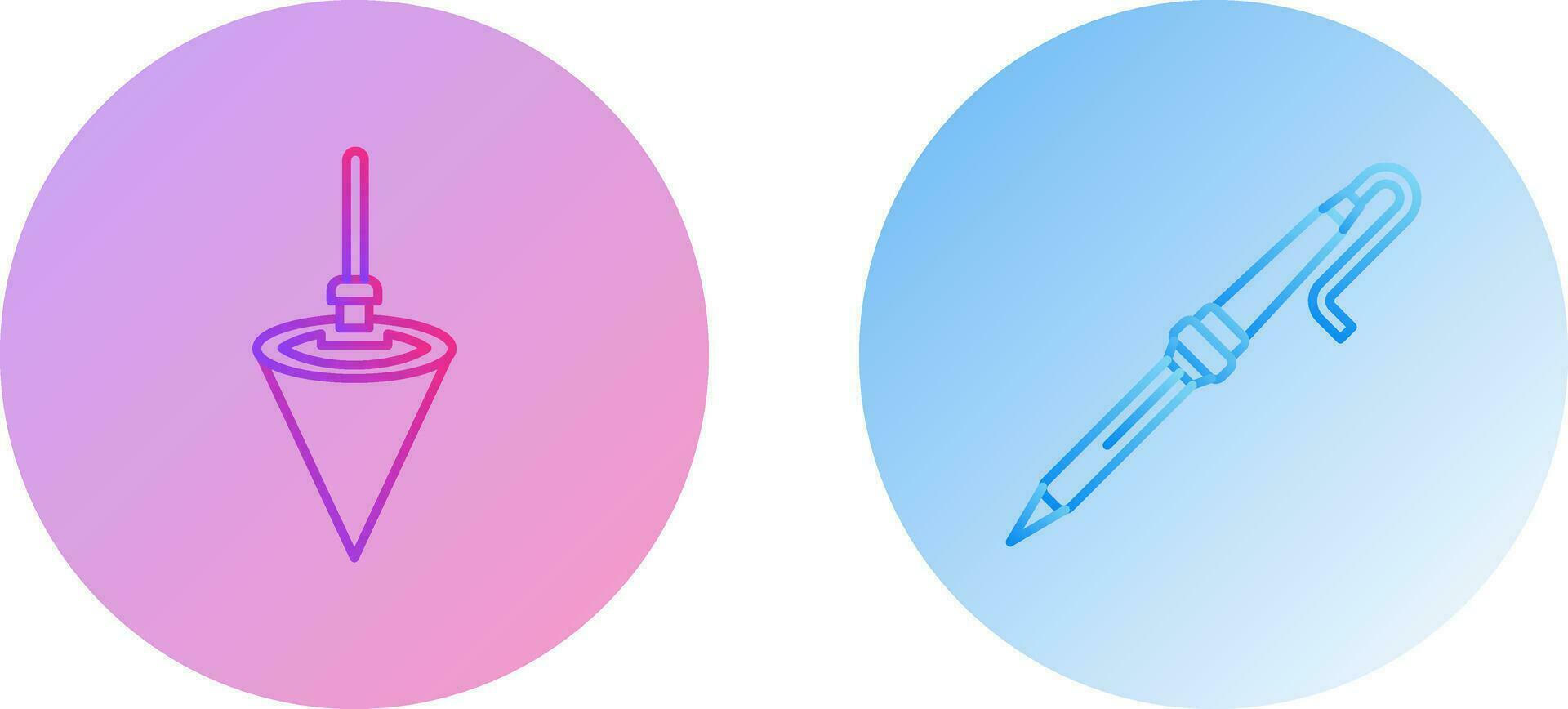 Plumb Bob and Soldering Icon vector