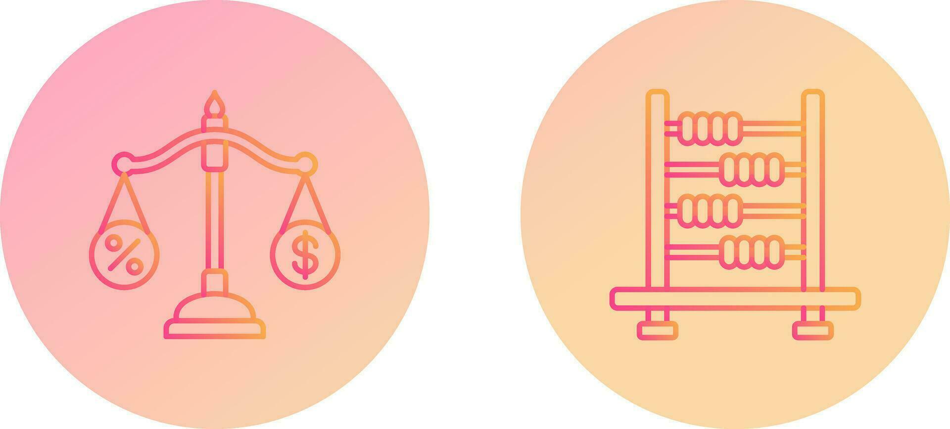 Scale and Abacus Icon vector