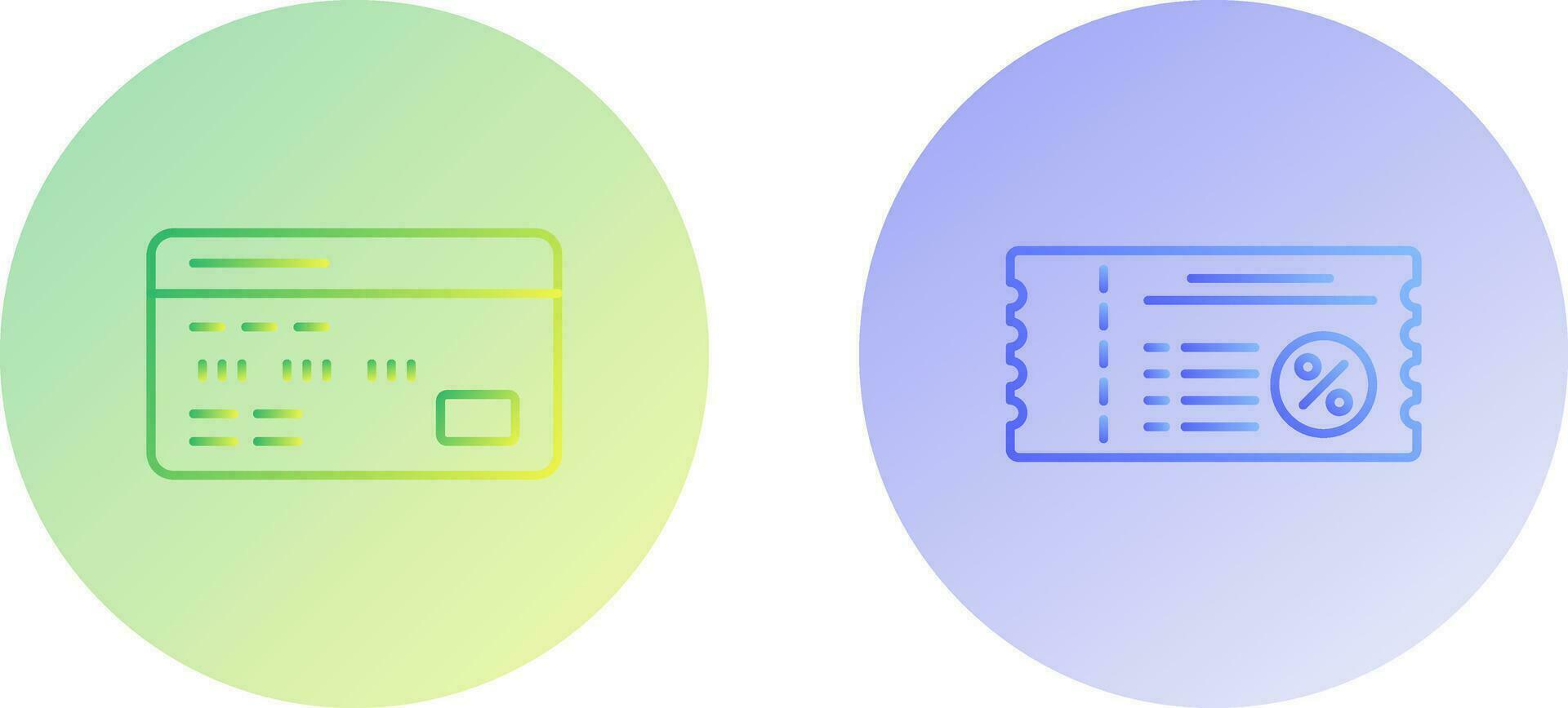 Debit Card and Voucher Icon vector