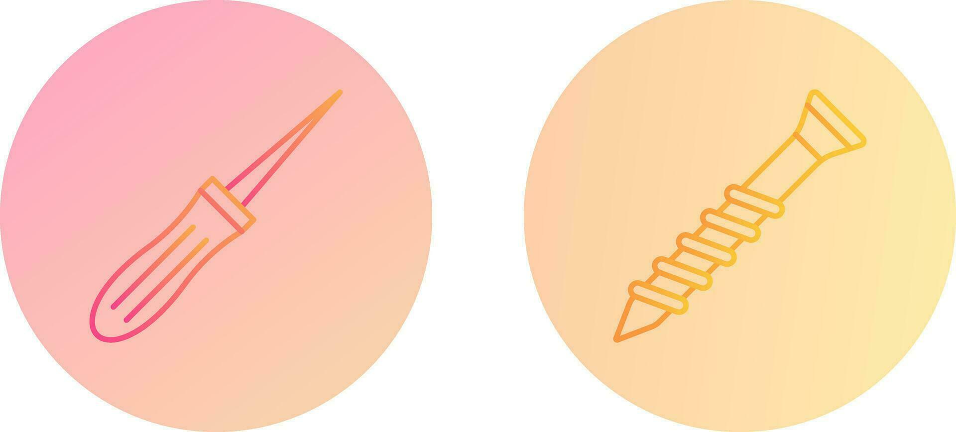 Awl and Screw Icon vector