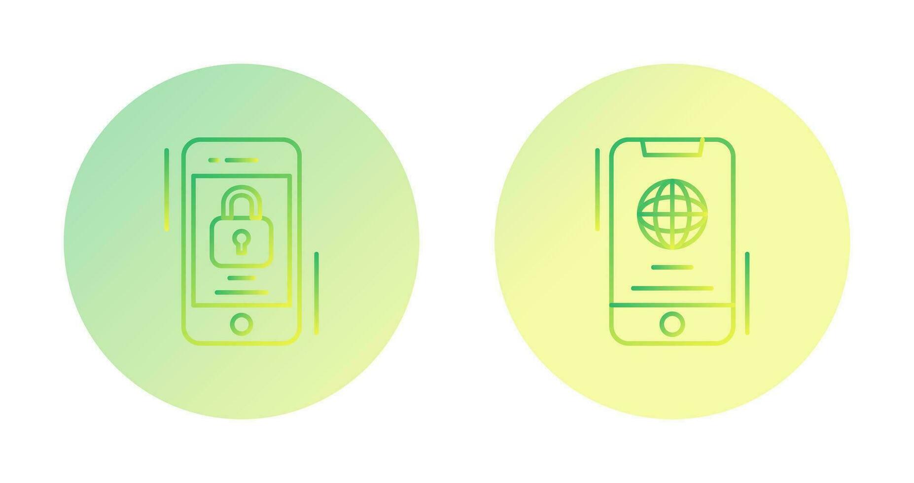 Browser and Lock Icon vector
