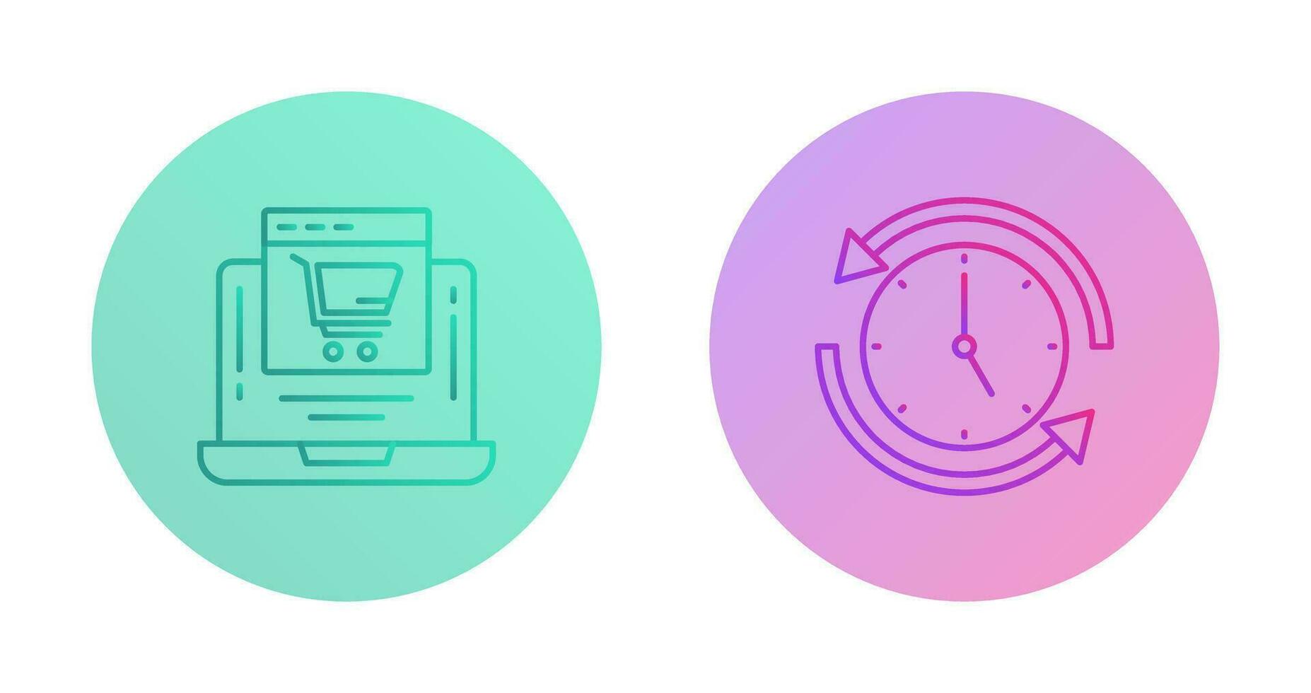 Add to Cart and Run time Icon vector