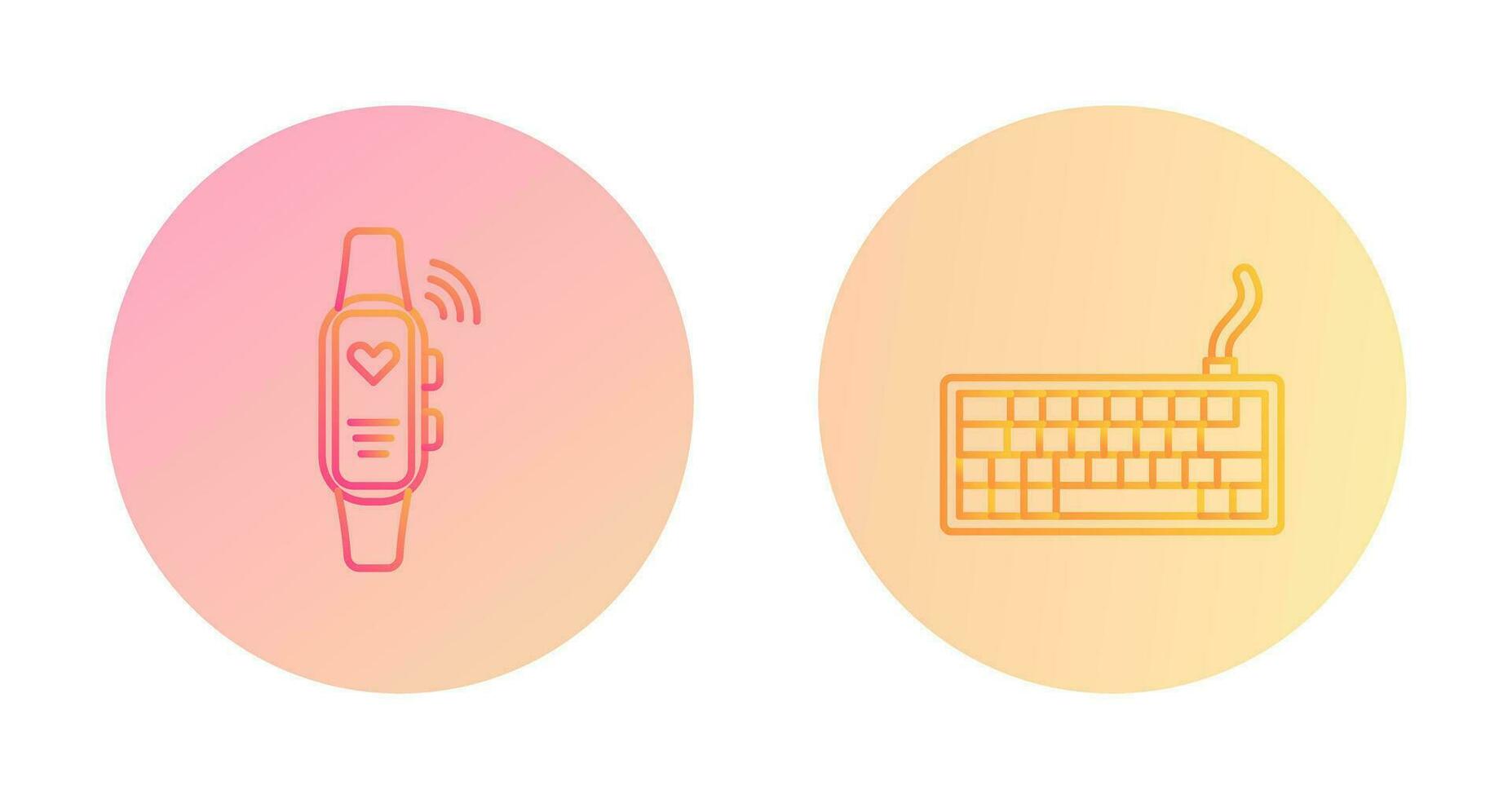 Smart Band and Keyboard Icon vector