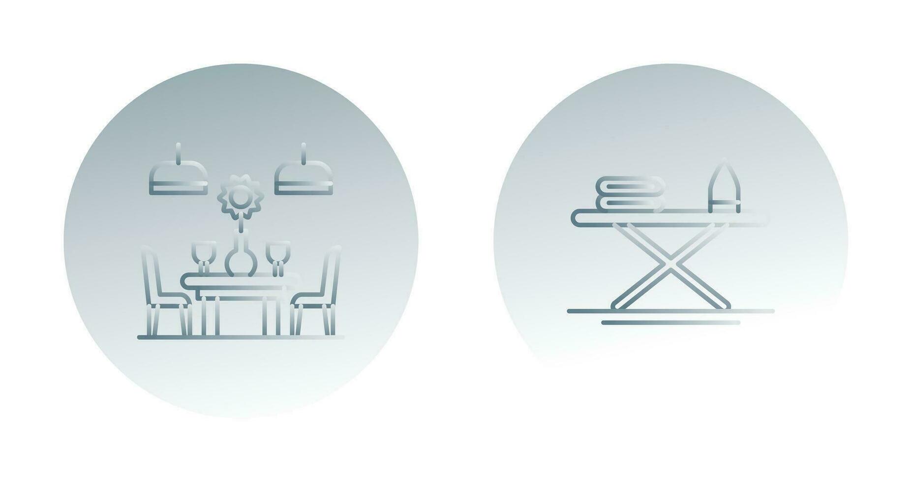 Iron Board and Table Icon vector
