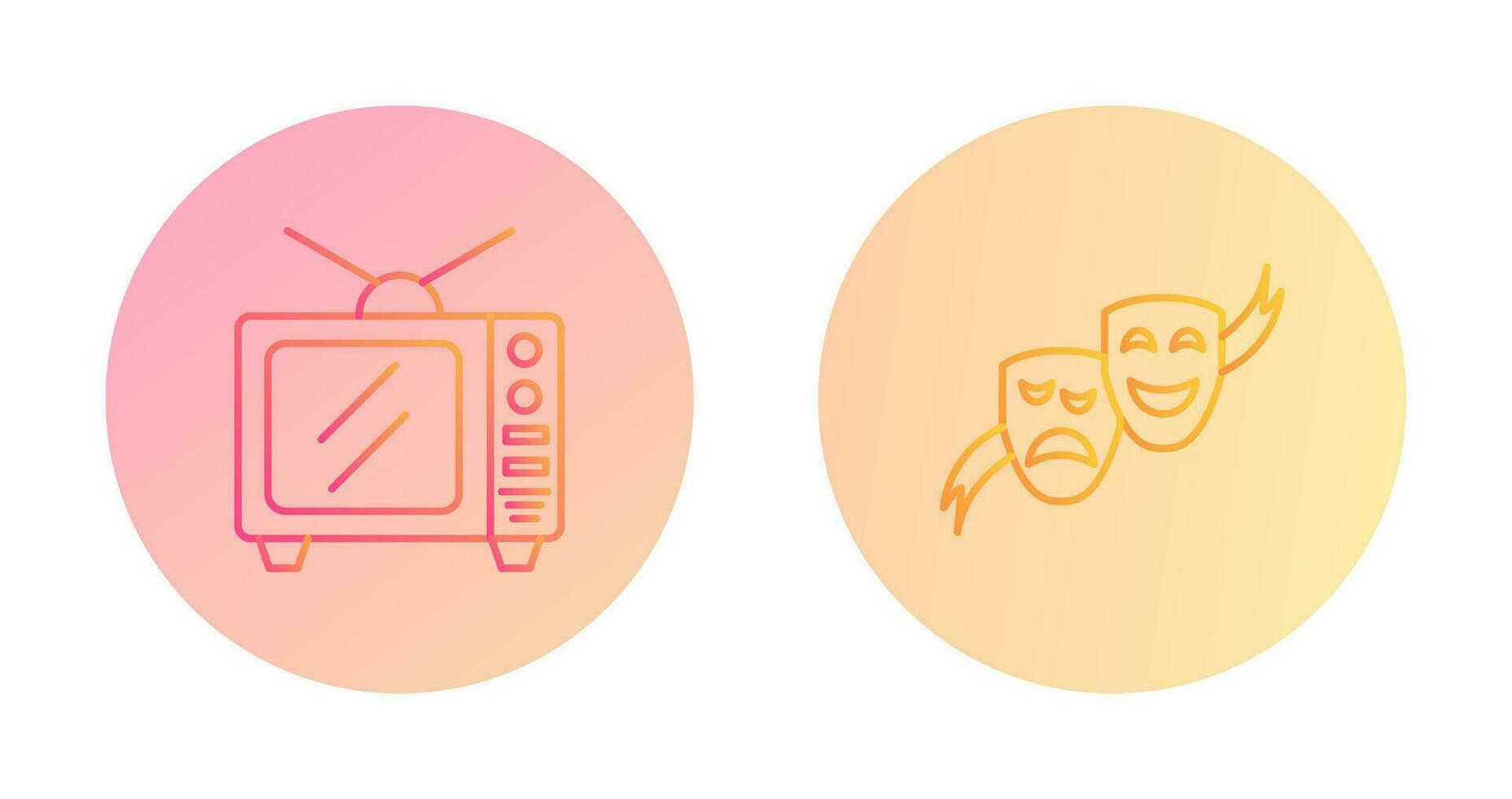 Tv and Theater Masks Icon vector