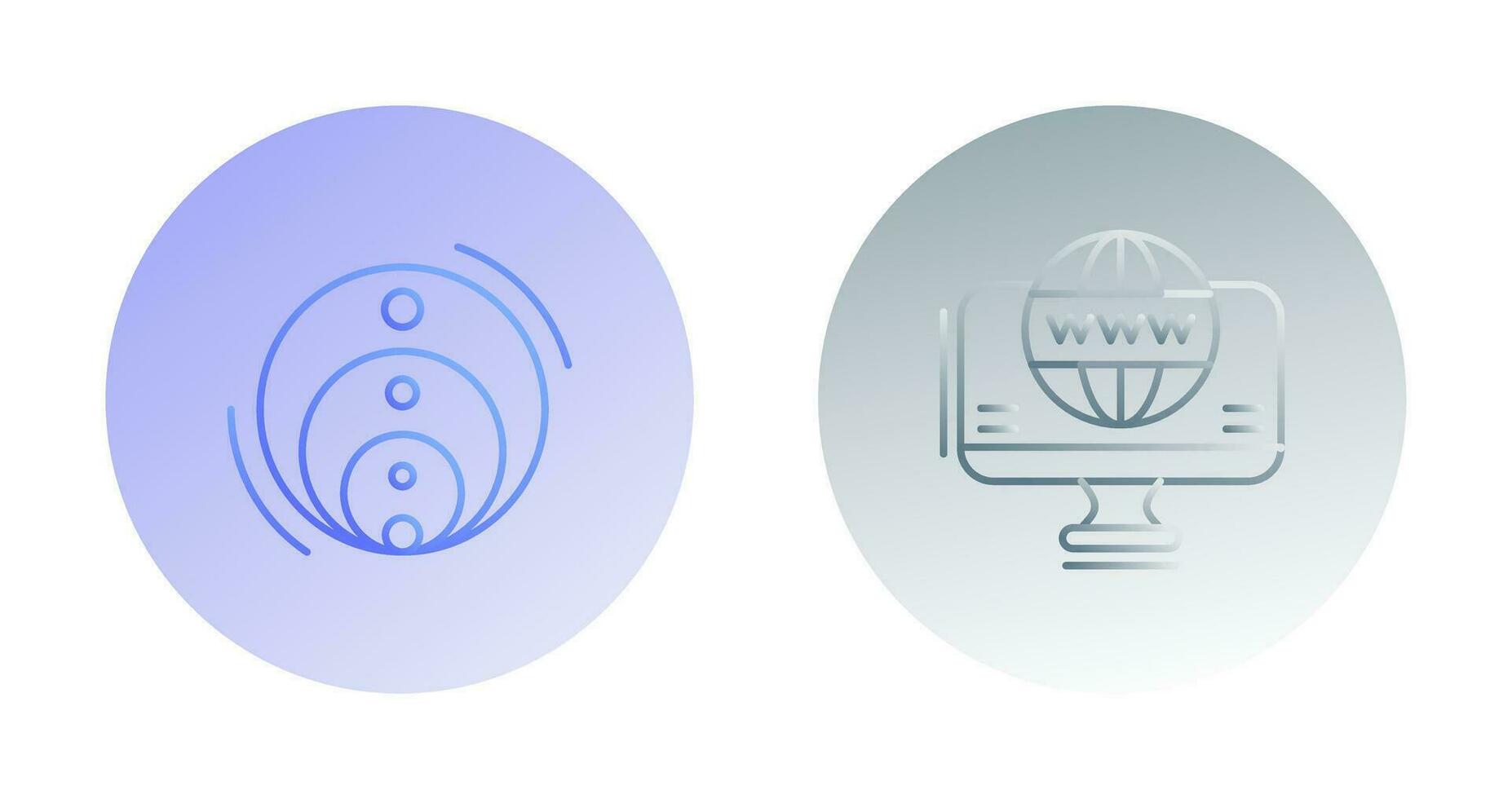 Venn Diagram and Web Icon vector