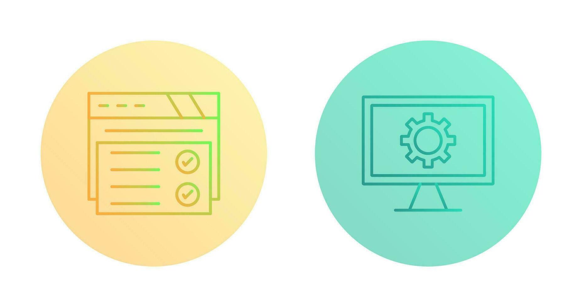 Web Browser and Monitor Screen Icon vector