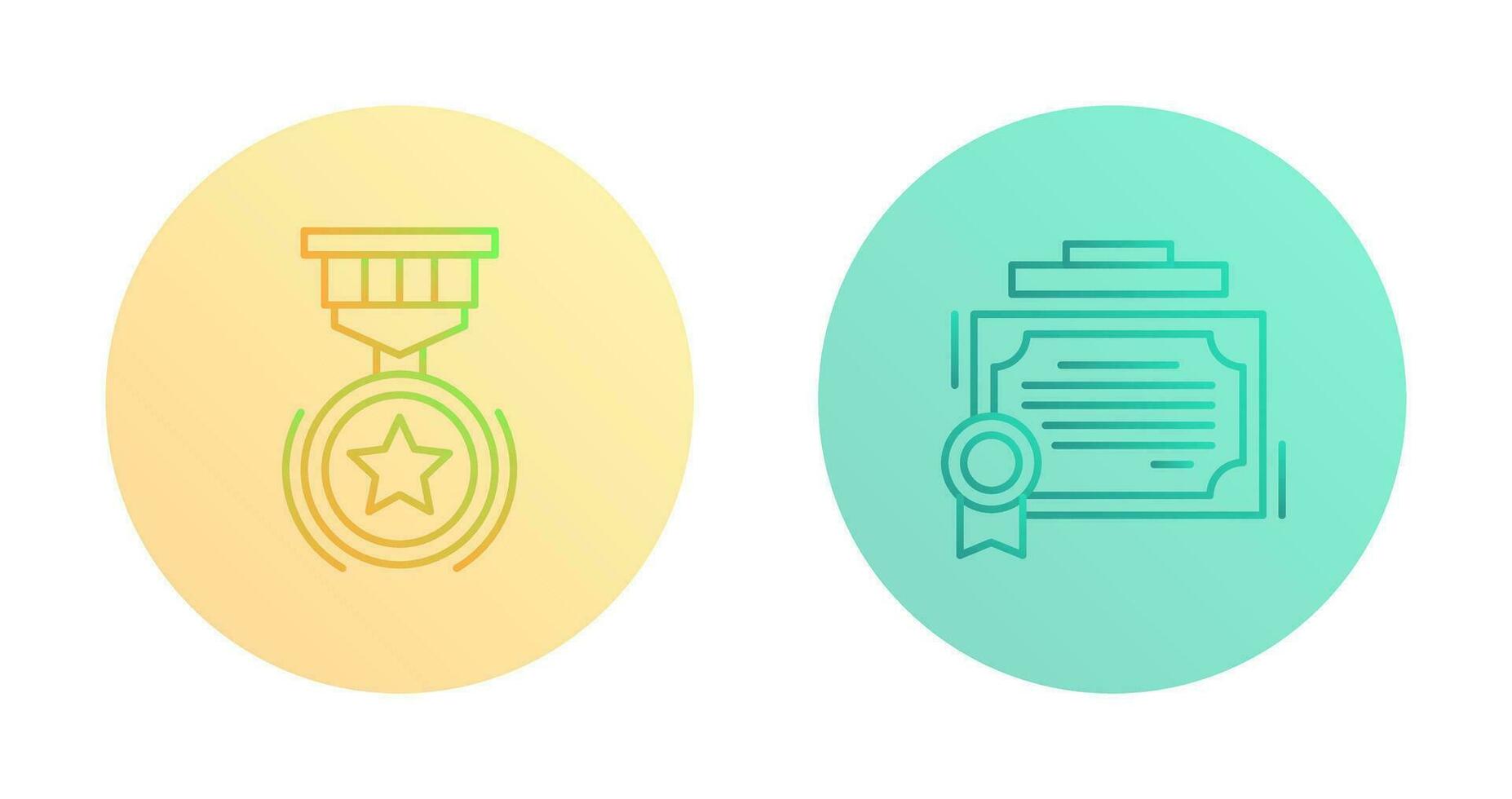 Medal and Certificate Icon vector