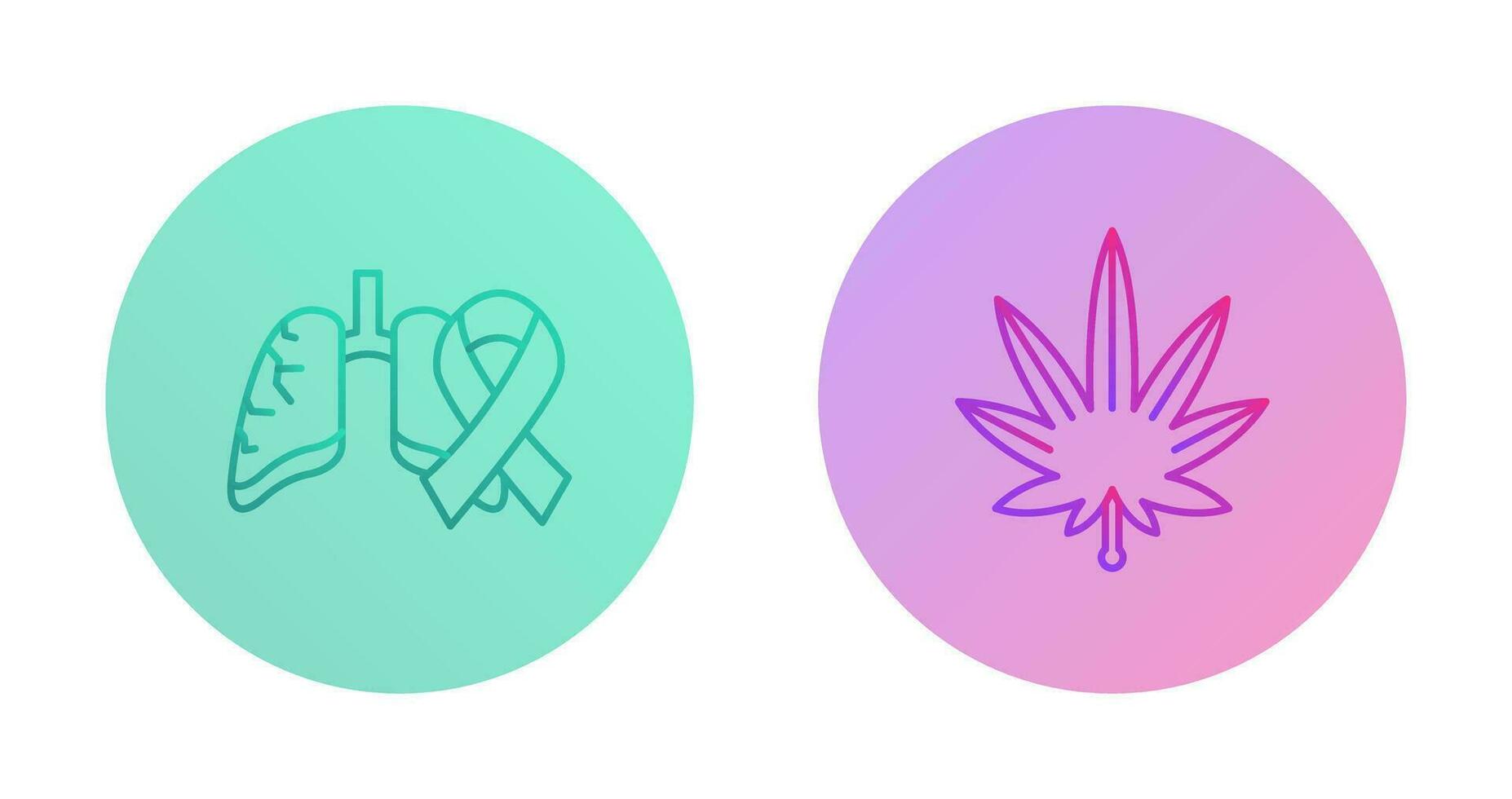 Cancer and Weed Icon vector
