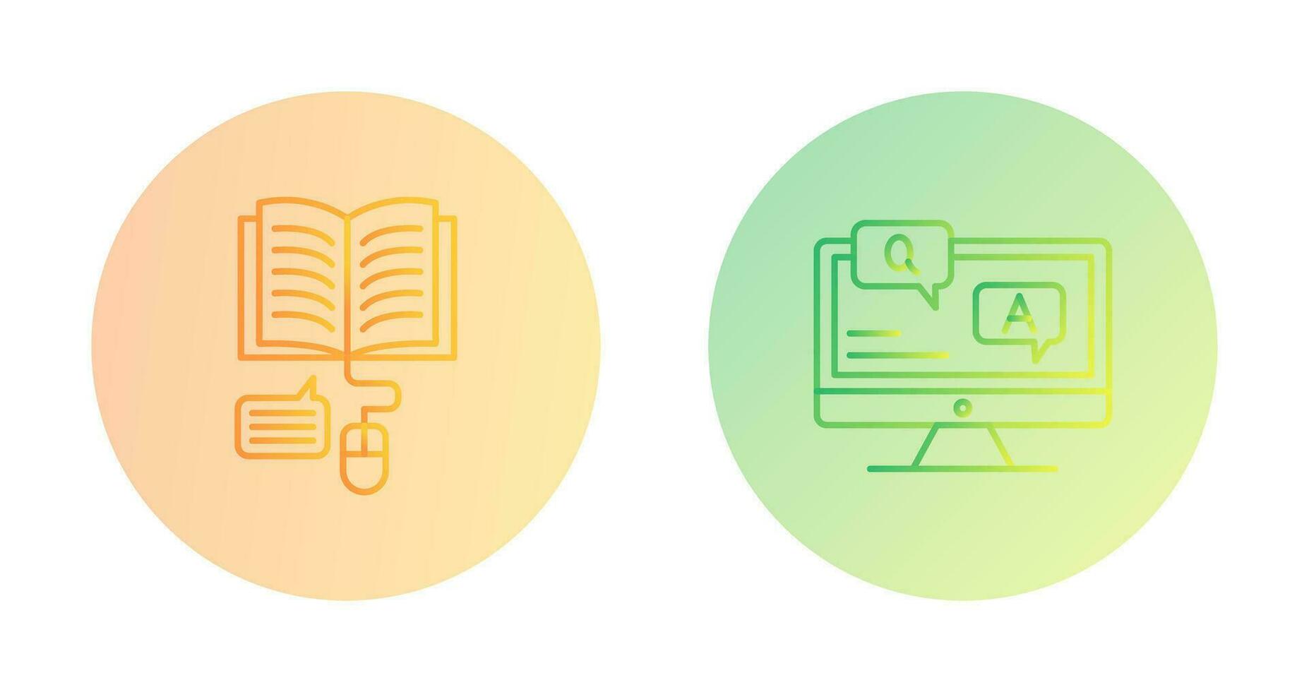 Online Learning and Faq Icon vector