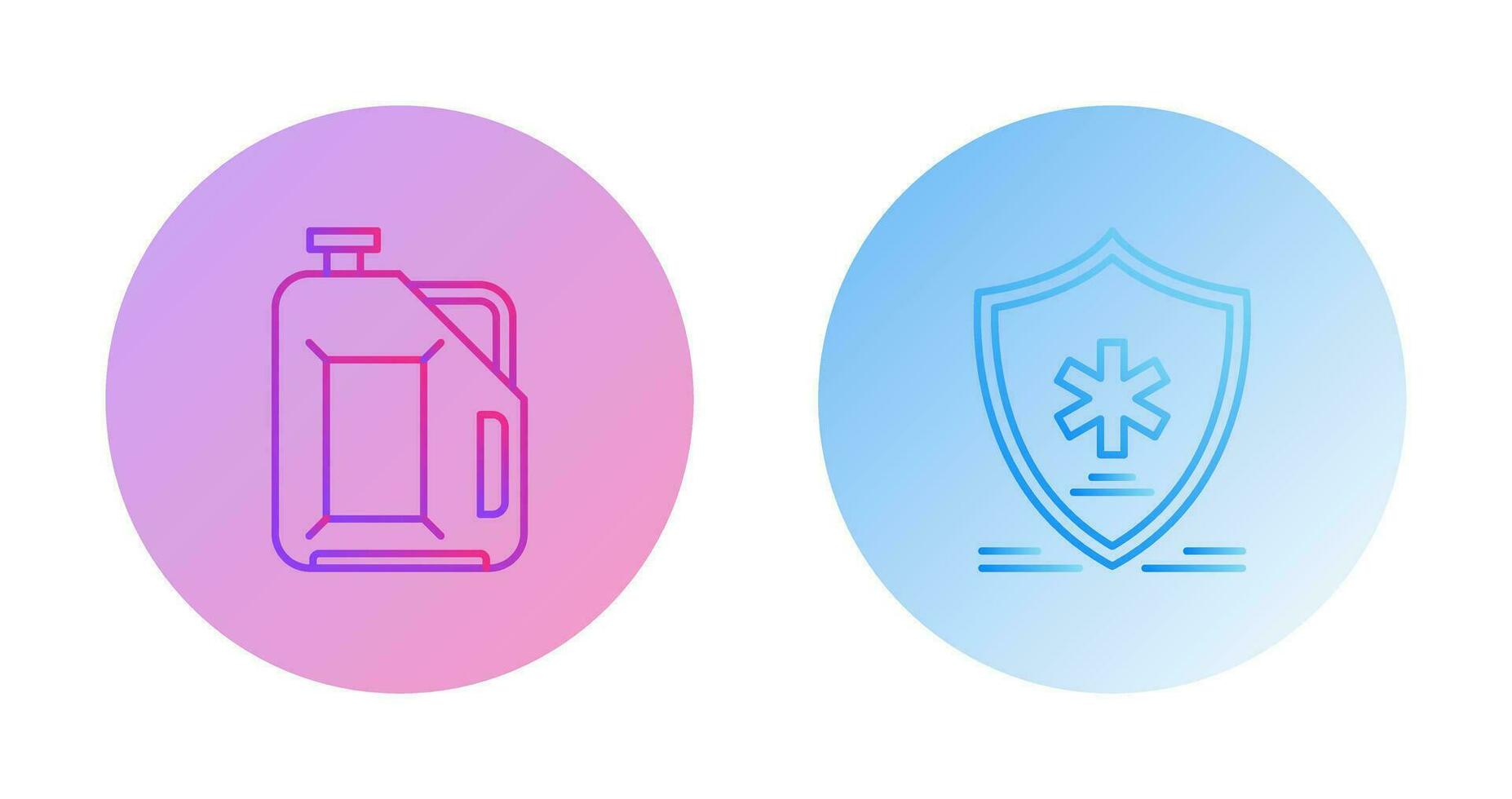Jerrycan and Medical Symbol Icon vector