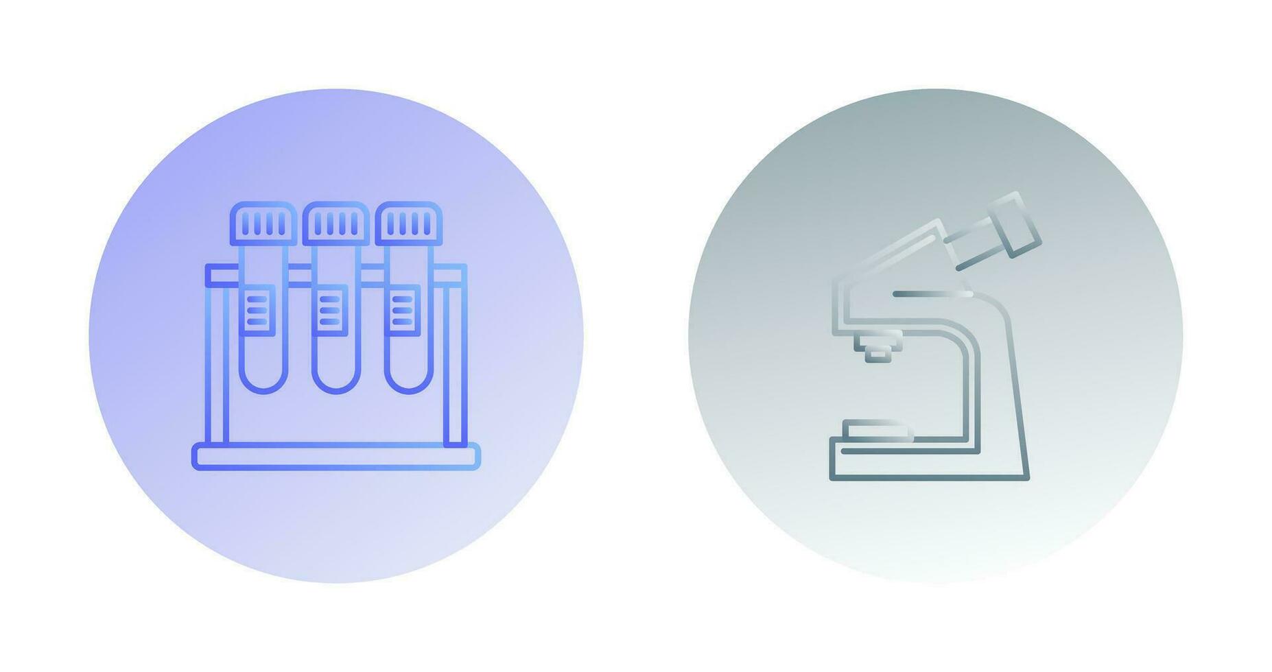 Test Tube and Microscope Icon vector