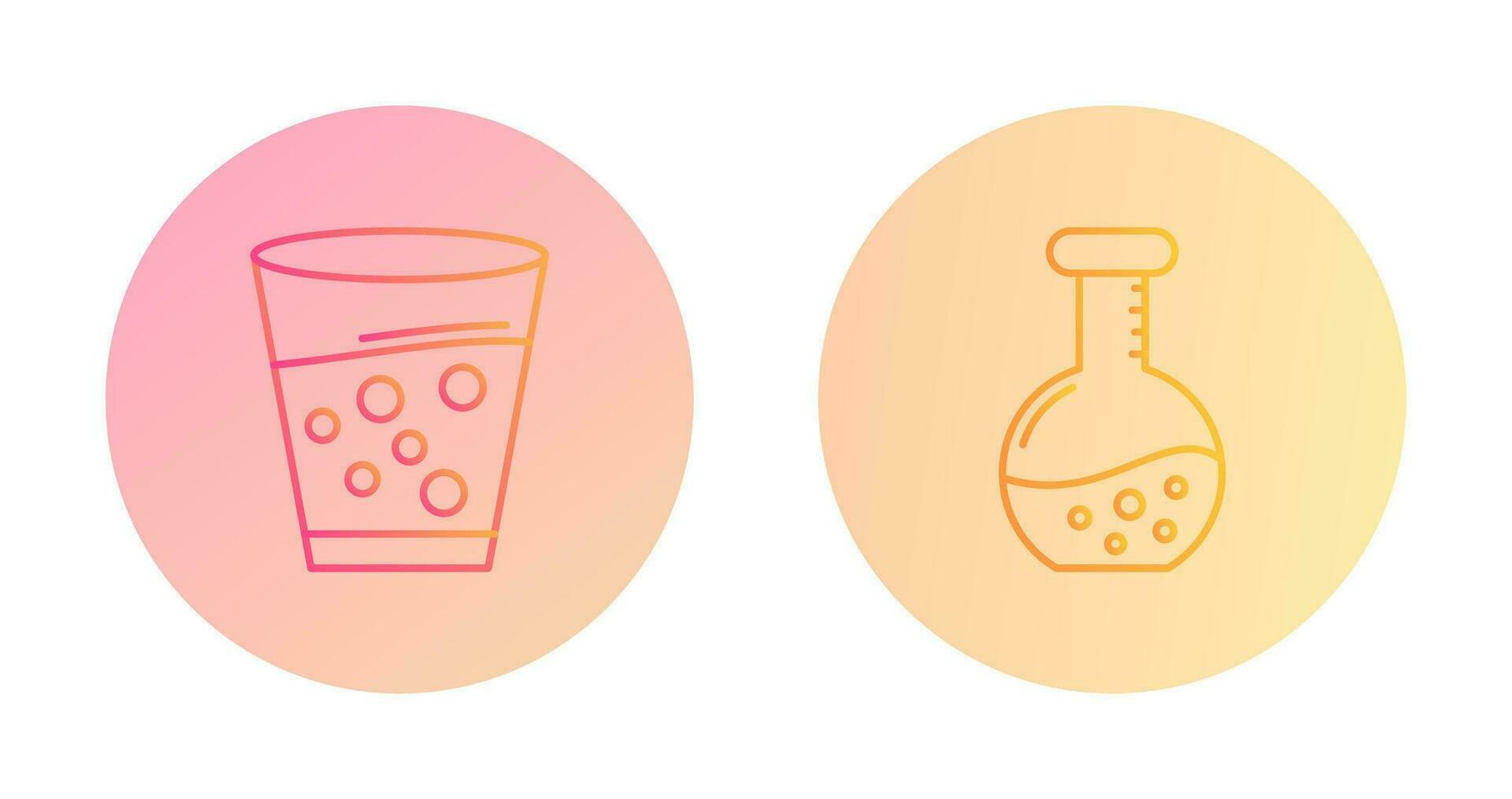 Antacid and Flask Icon vector