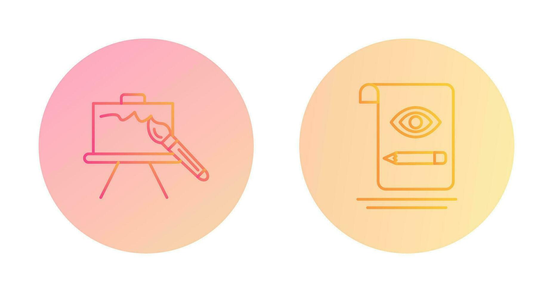 canvas and sketch Icon vector