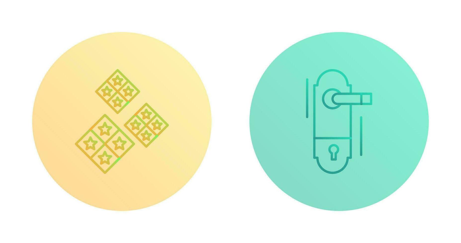 Tiles and Doorknob Icon vector
