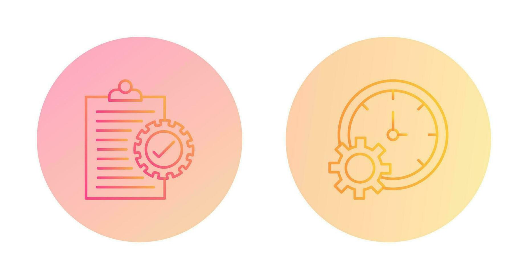 Check List and Time Setting Icon vector