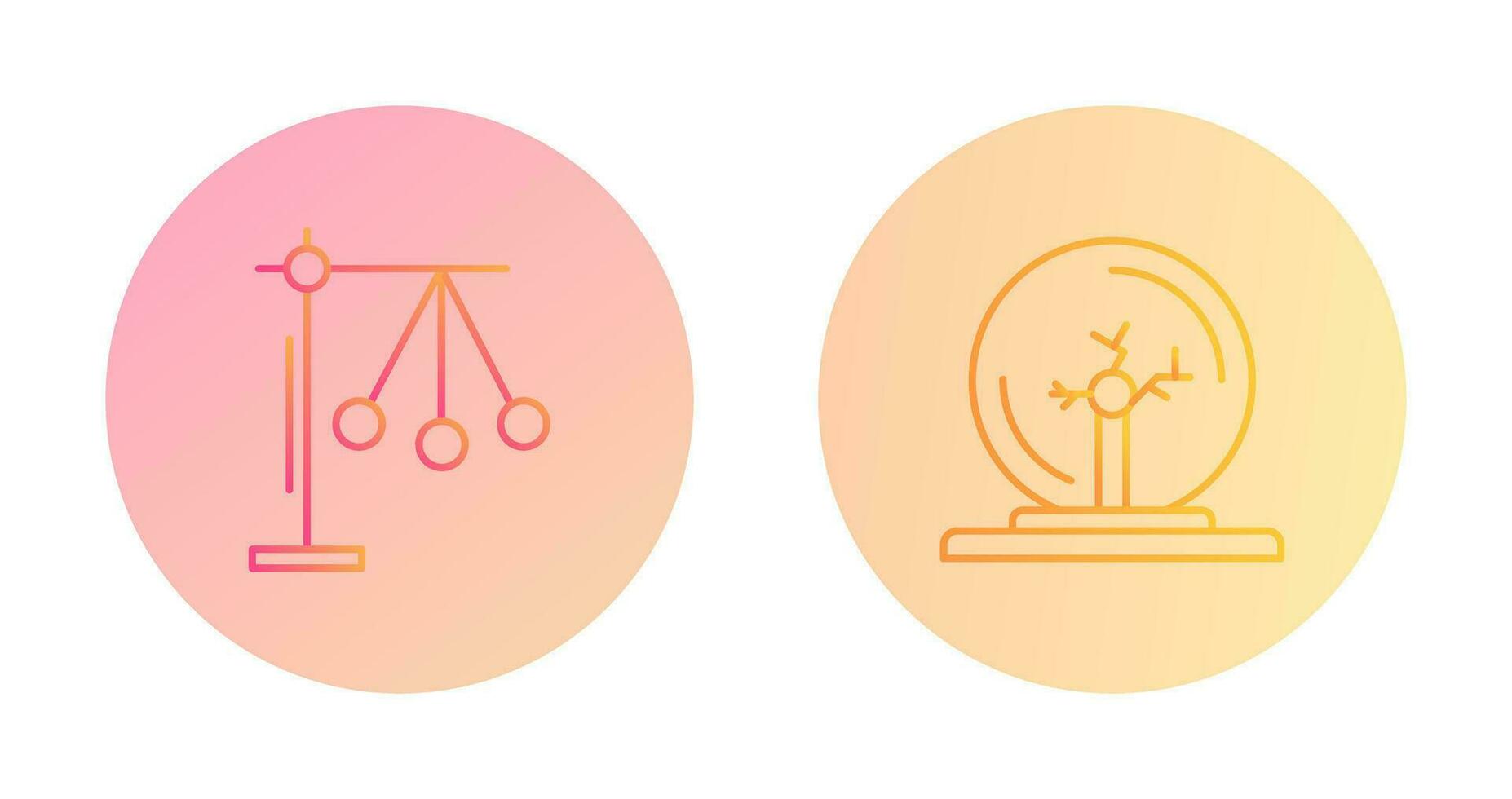 Pendulum and Plasma Ball Icon vector