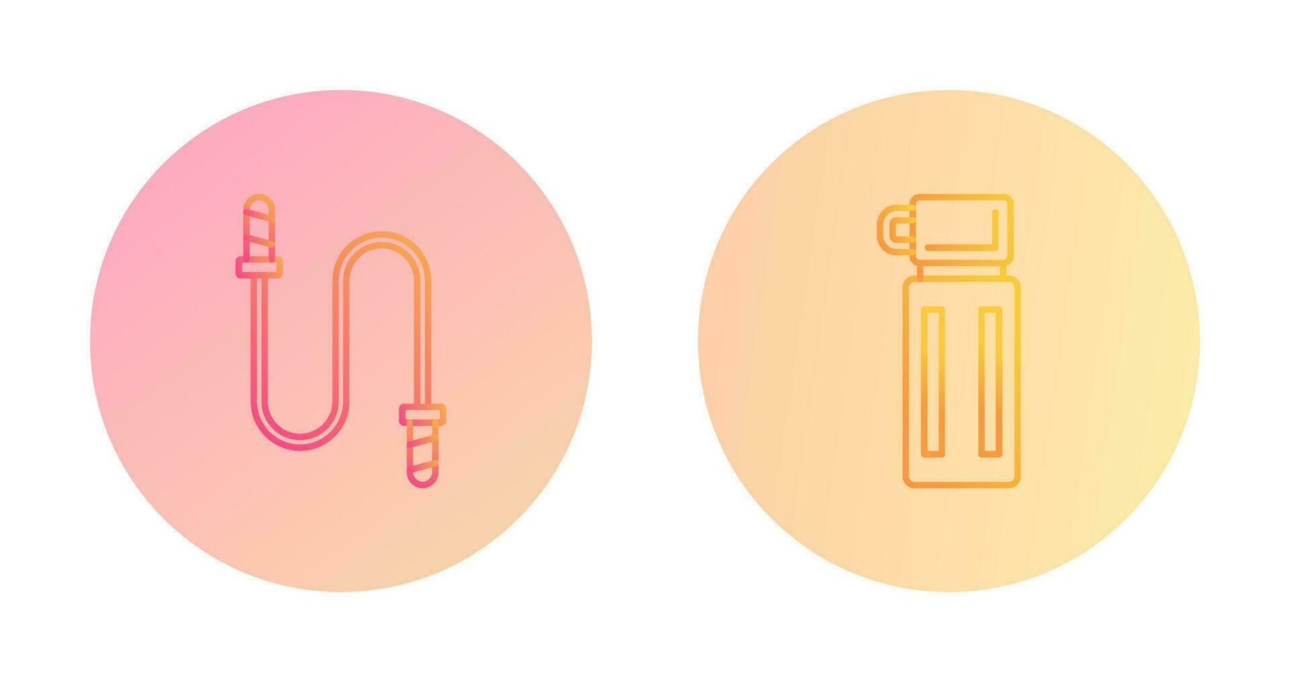 Jumping Rope and Thermos Icon vector