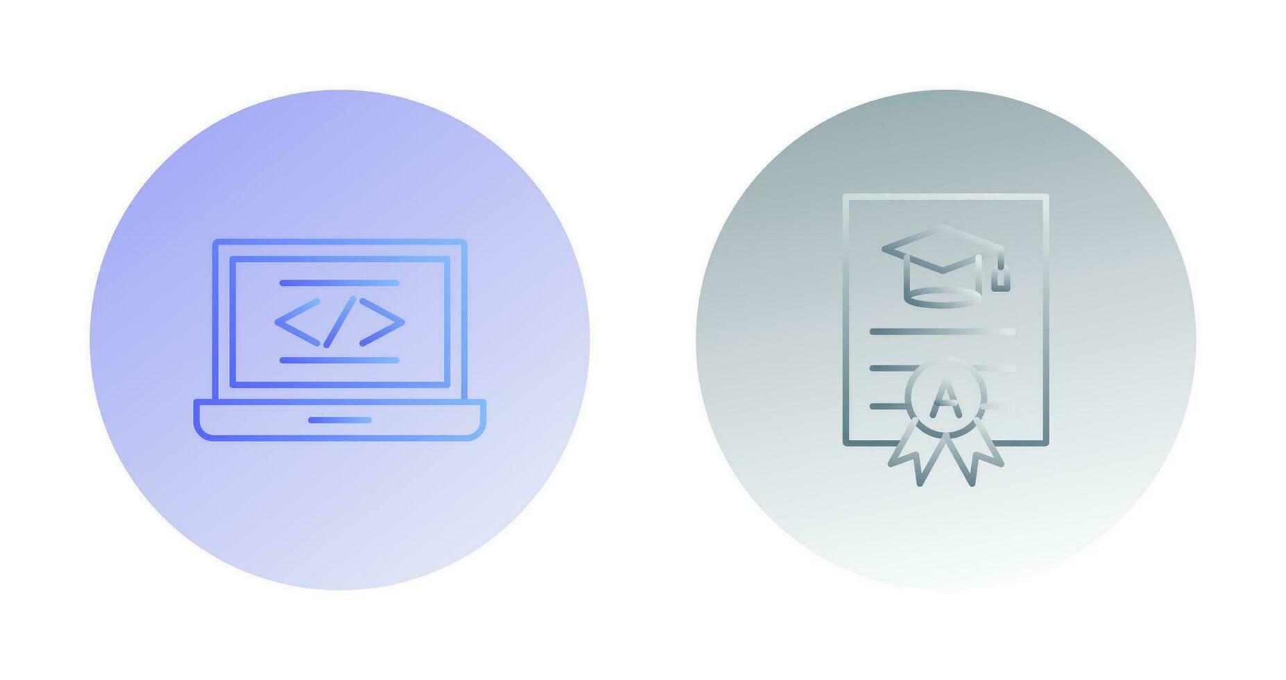 Coding and Report Card Icon vector