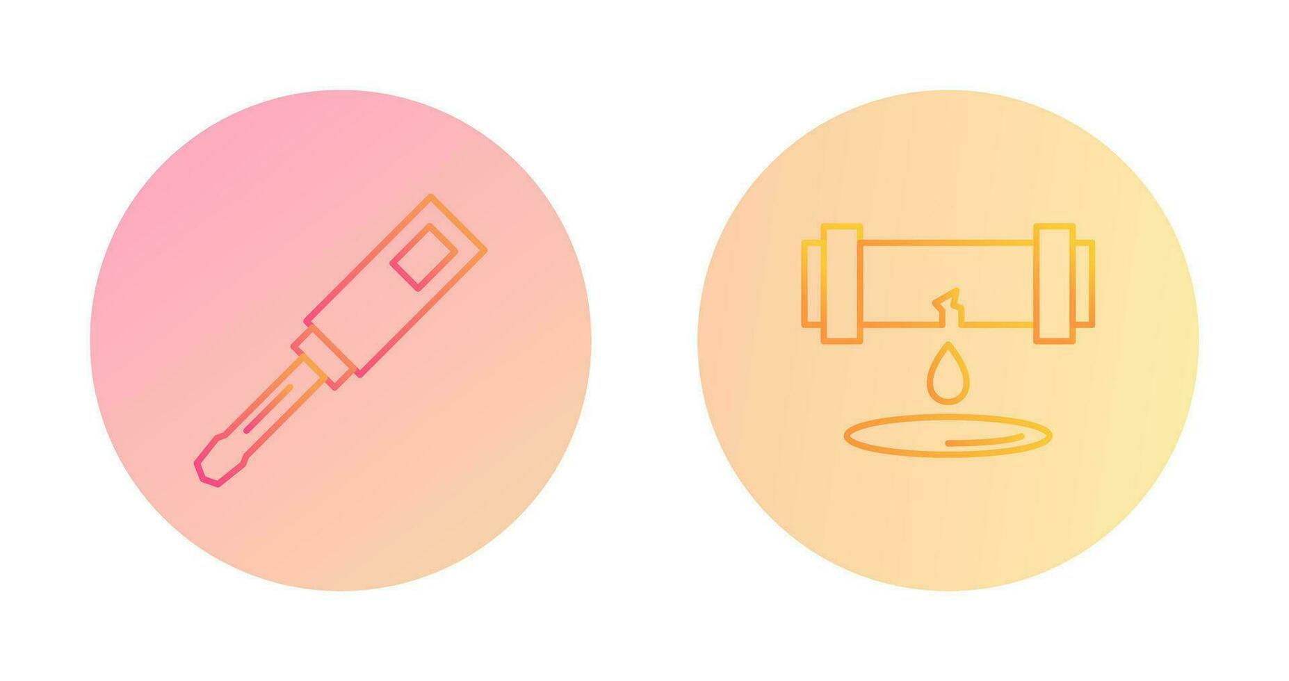 Screwdriver and Leak Icon vector
