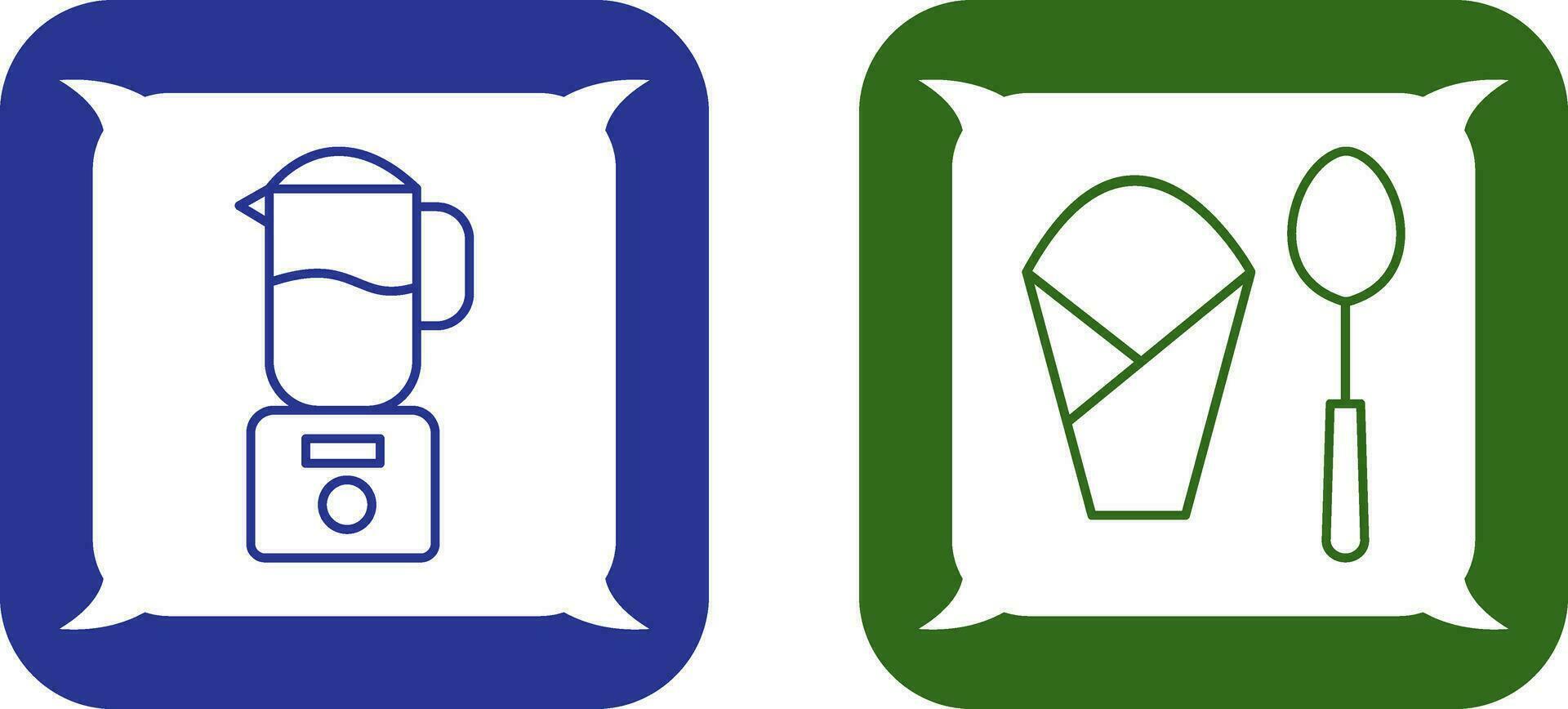 blender and spoon  Icon vector