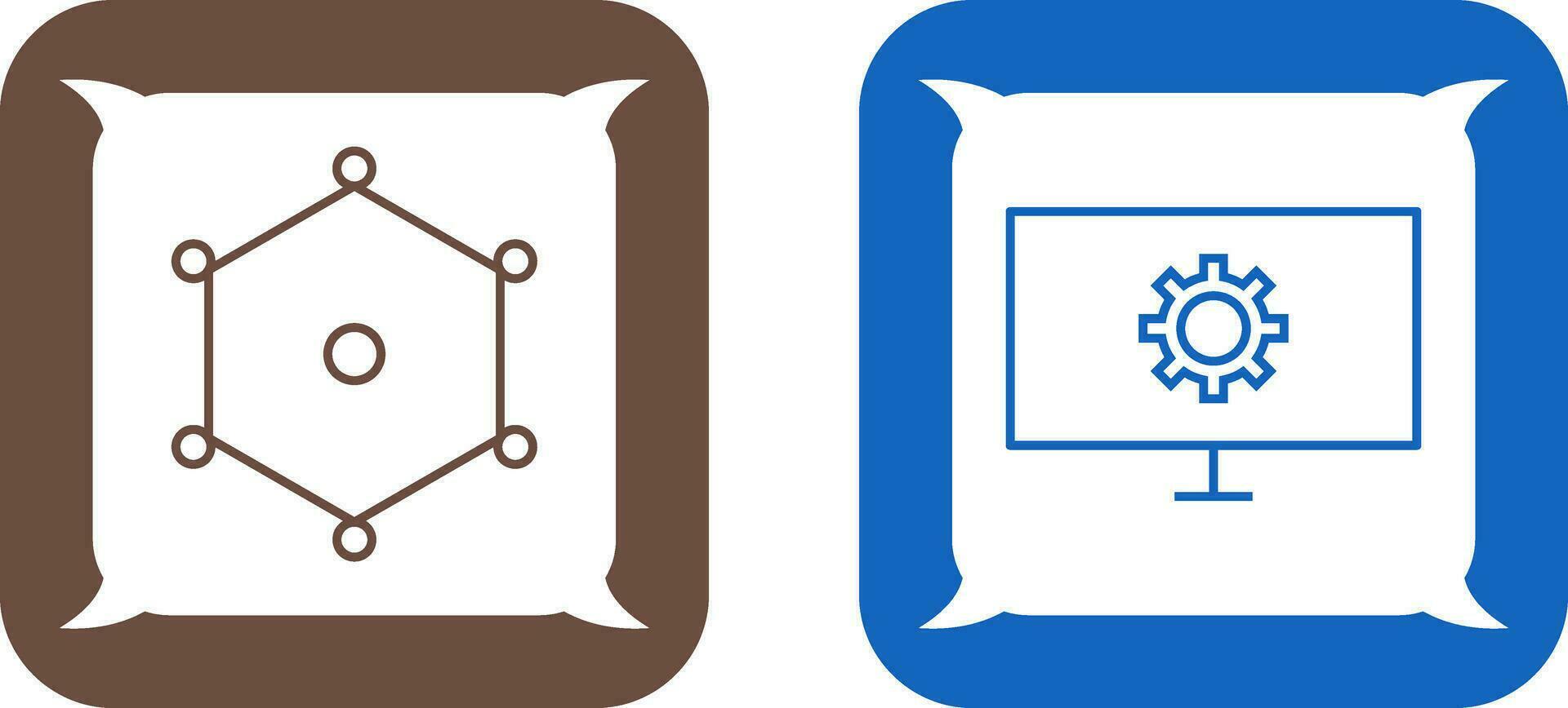 nodes and network setting  Icon vector