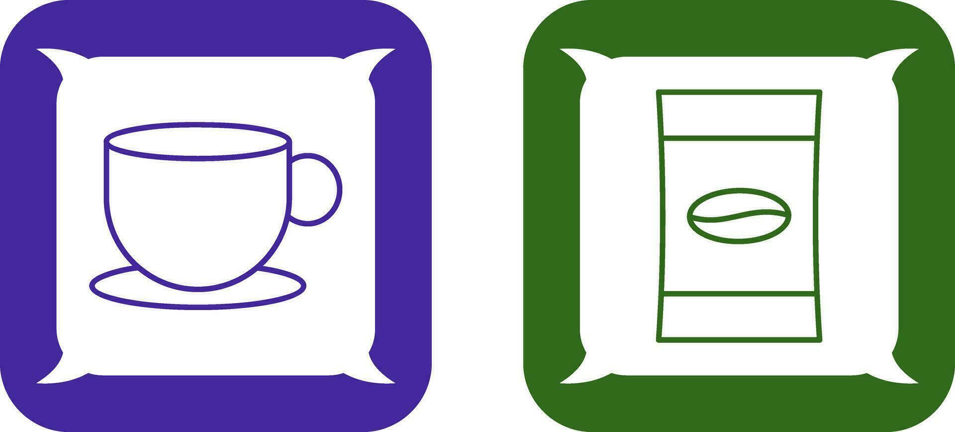 tea and coffee packet Icon vector