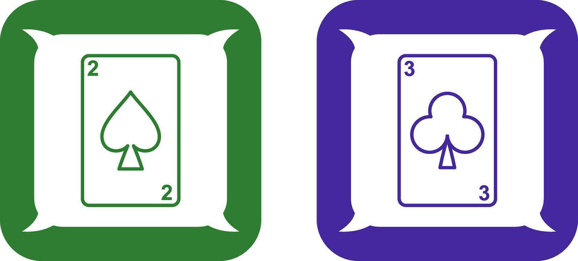 spades cards and clubs card Icon vector