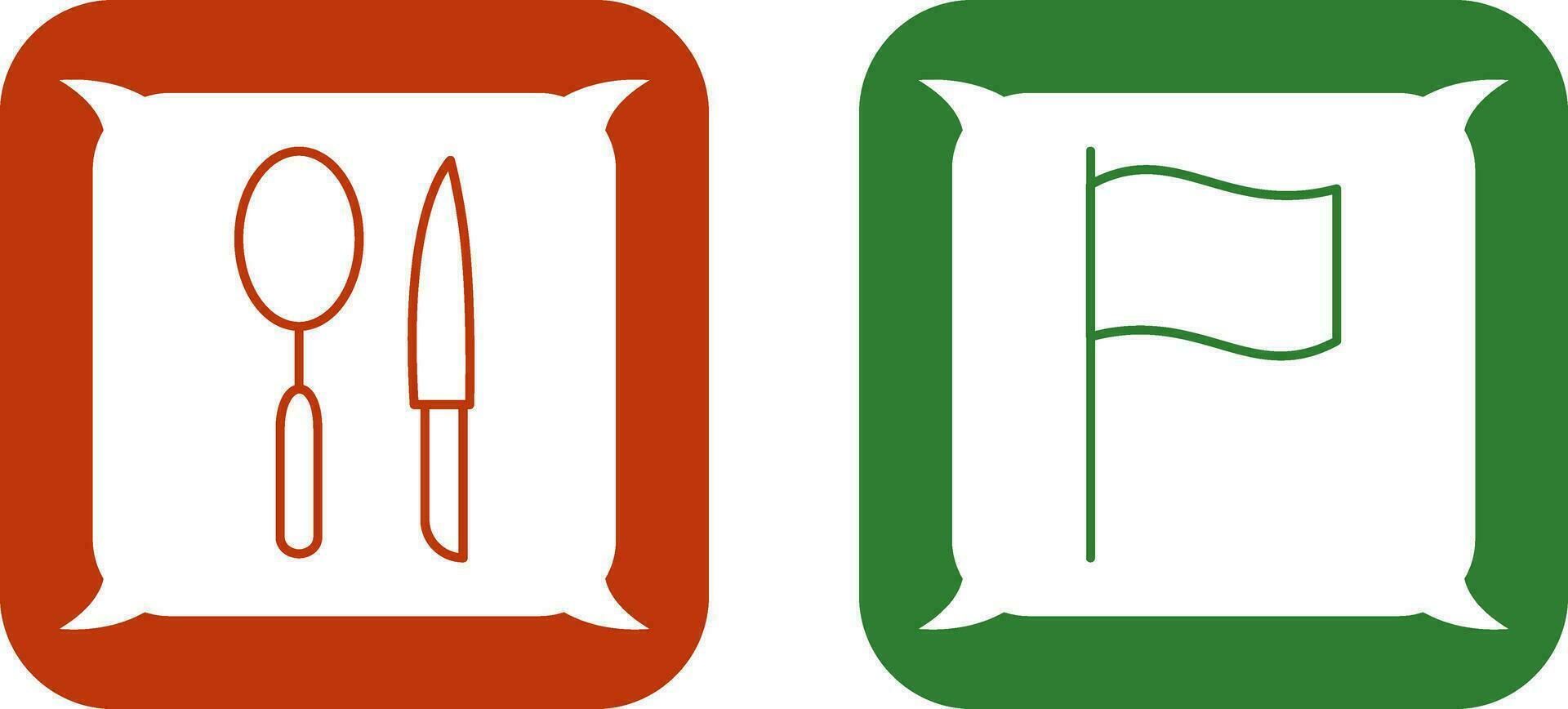 food and flag  Icon vector