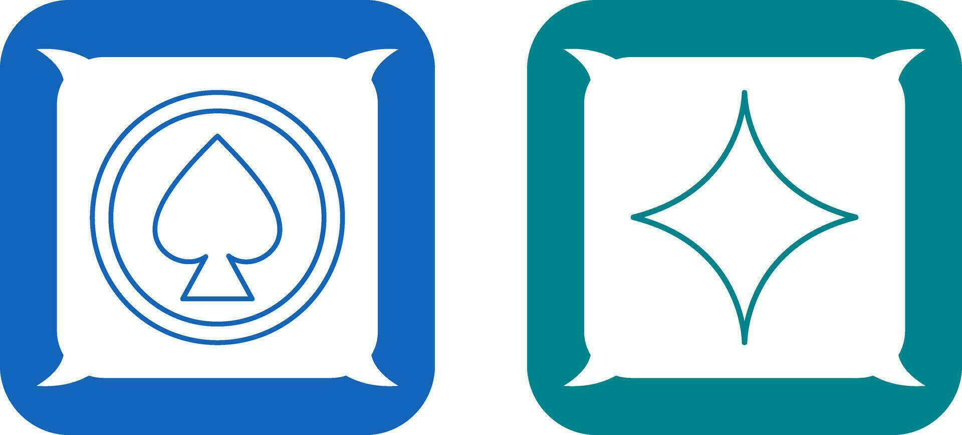 Spade and Diamond Icon vector