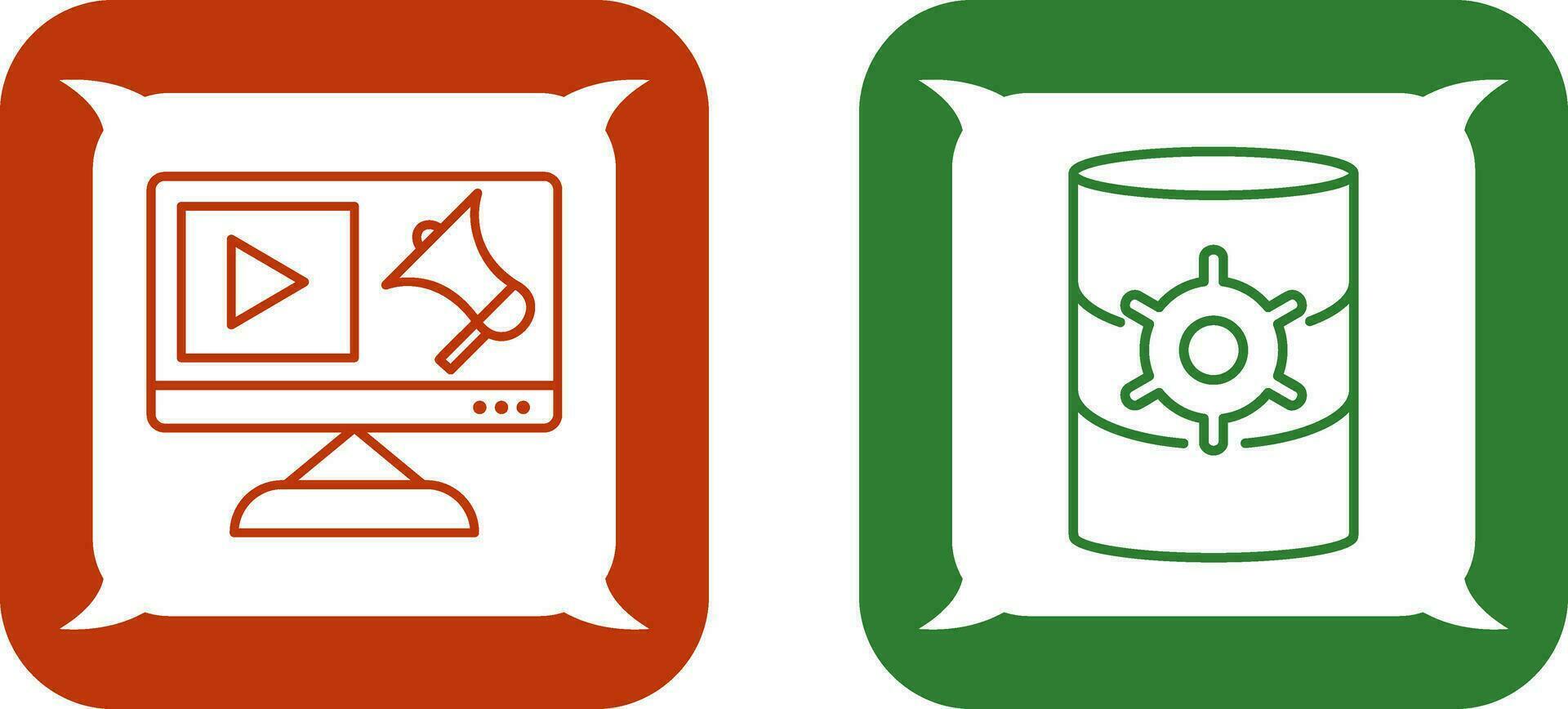 Digital Marketing and Database Management Icon vector