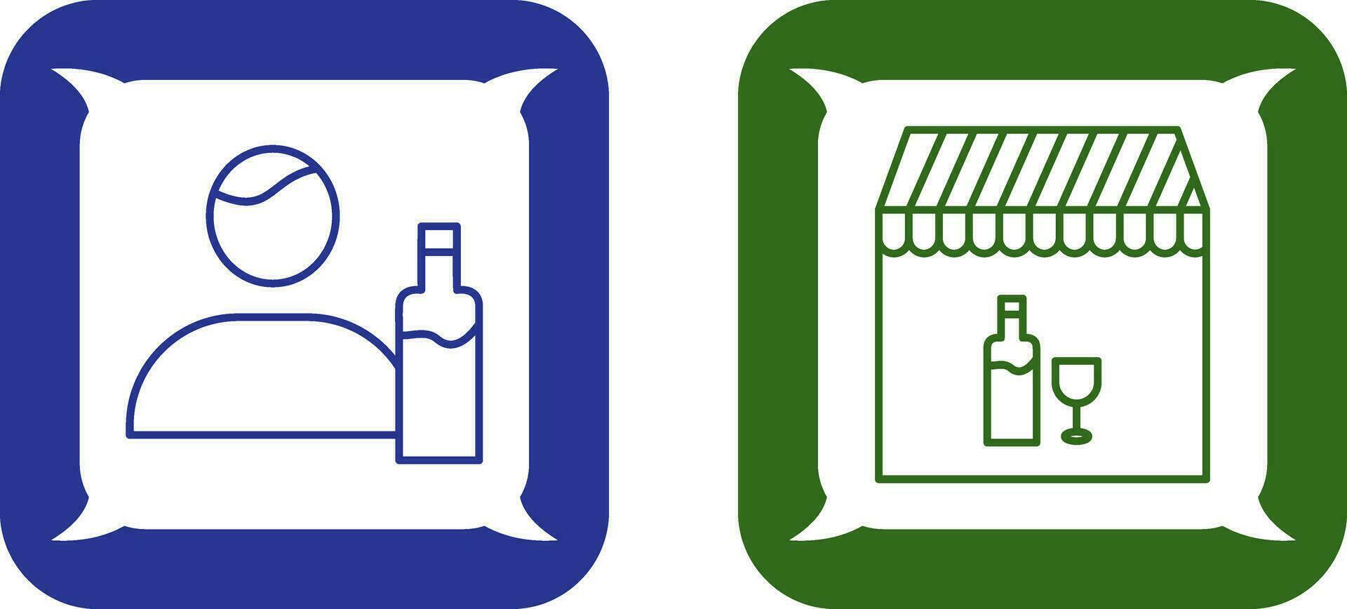 man drink and Cafe bar Icon vector