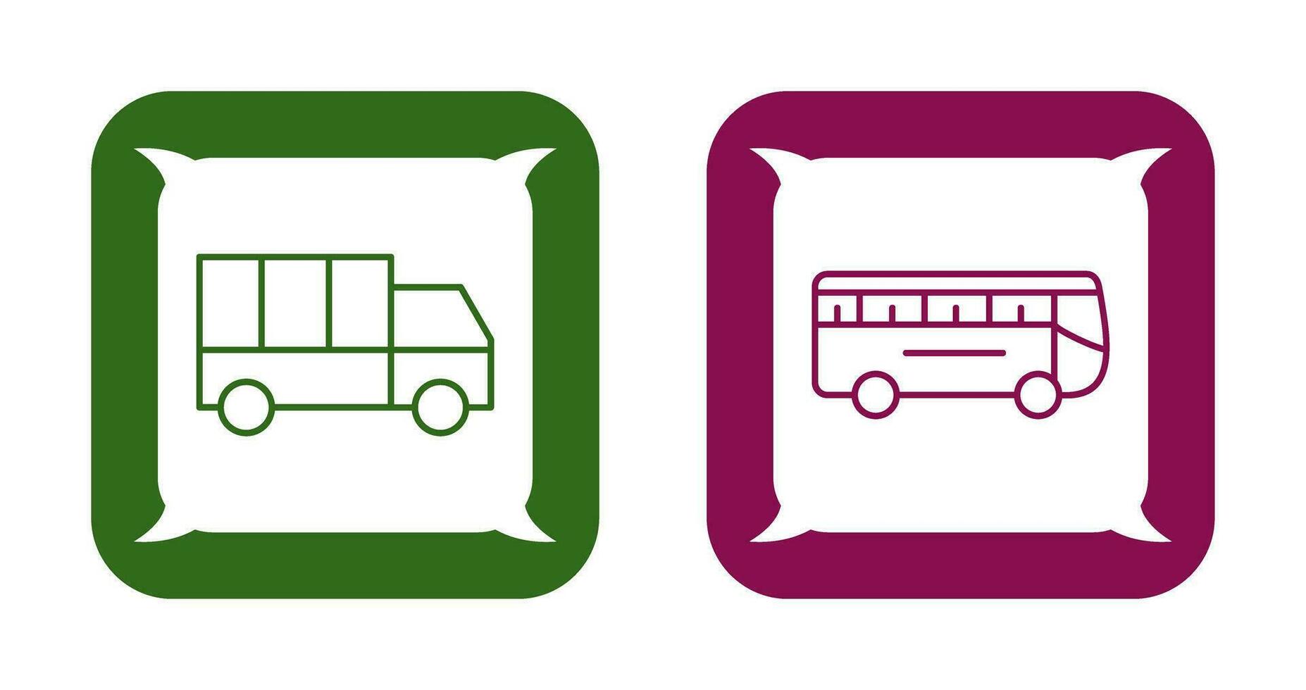 Truck and Bus Icon vector