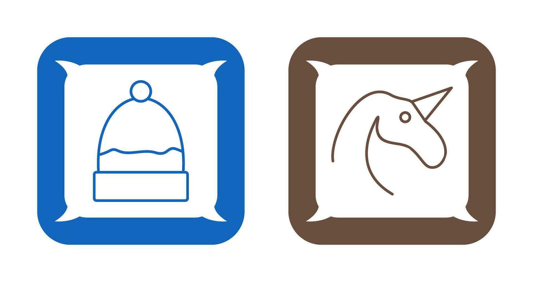 Warm Cap and Unicorn Icon vector