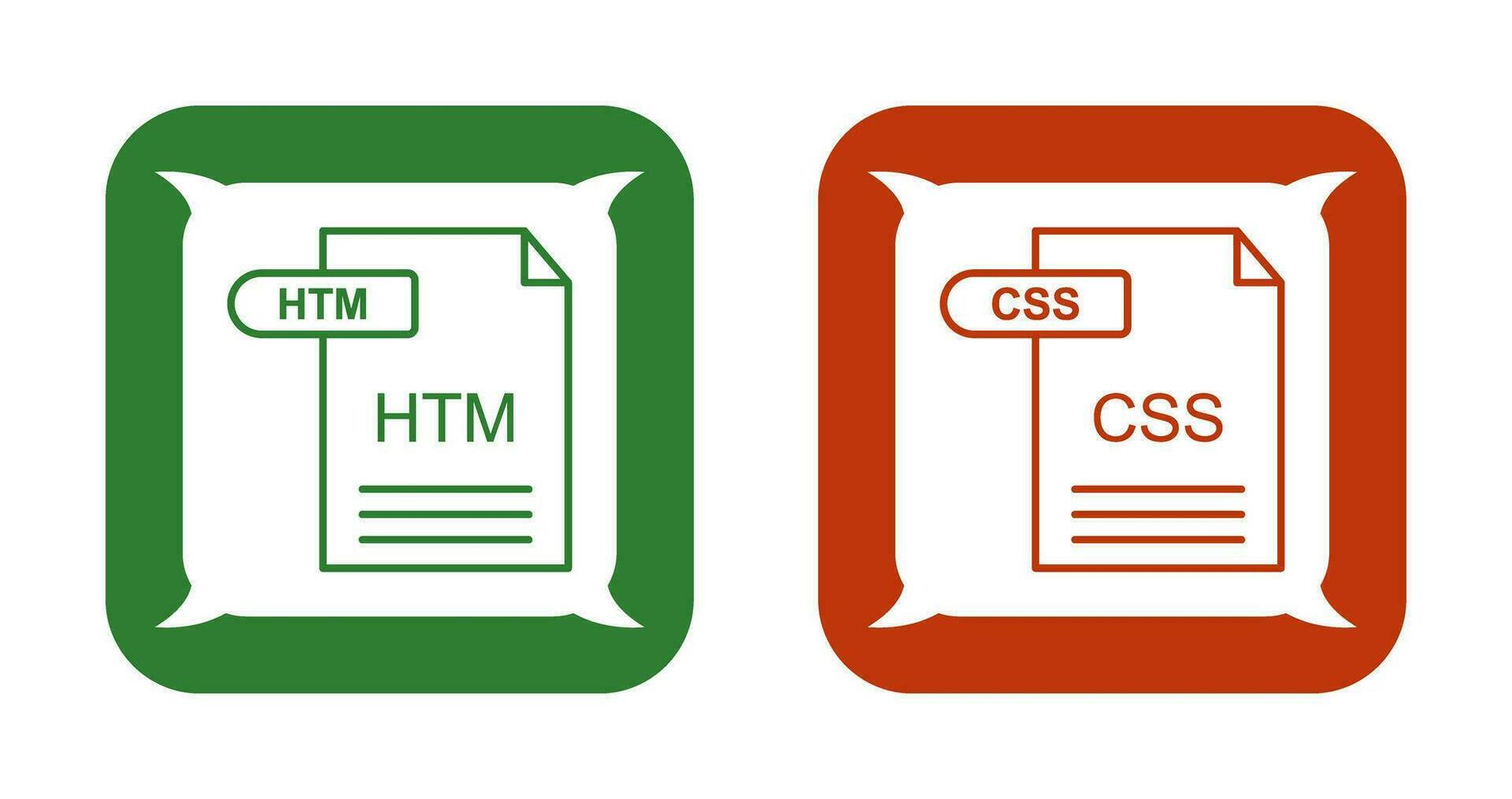 HTM and CSS Icon vector