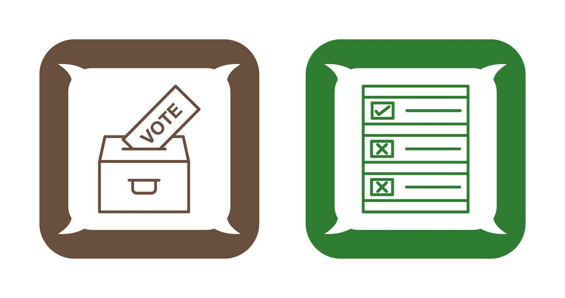 Casting Vote and Ballot Paper Icon vector