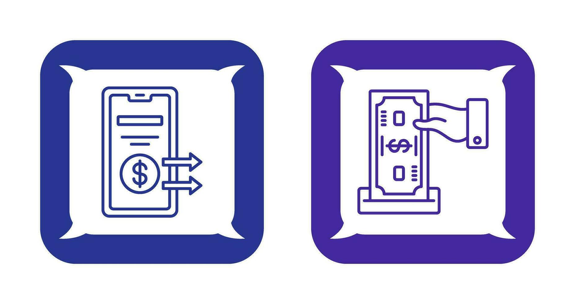 Deposit and Transfer Icon vector