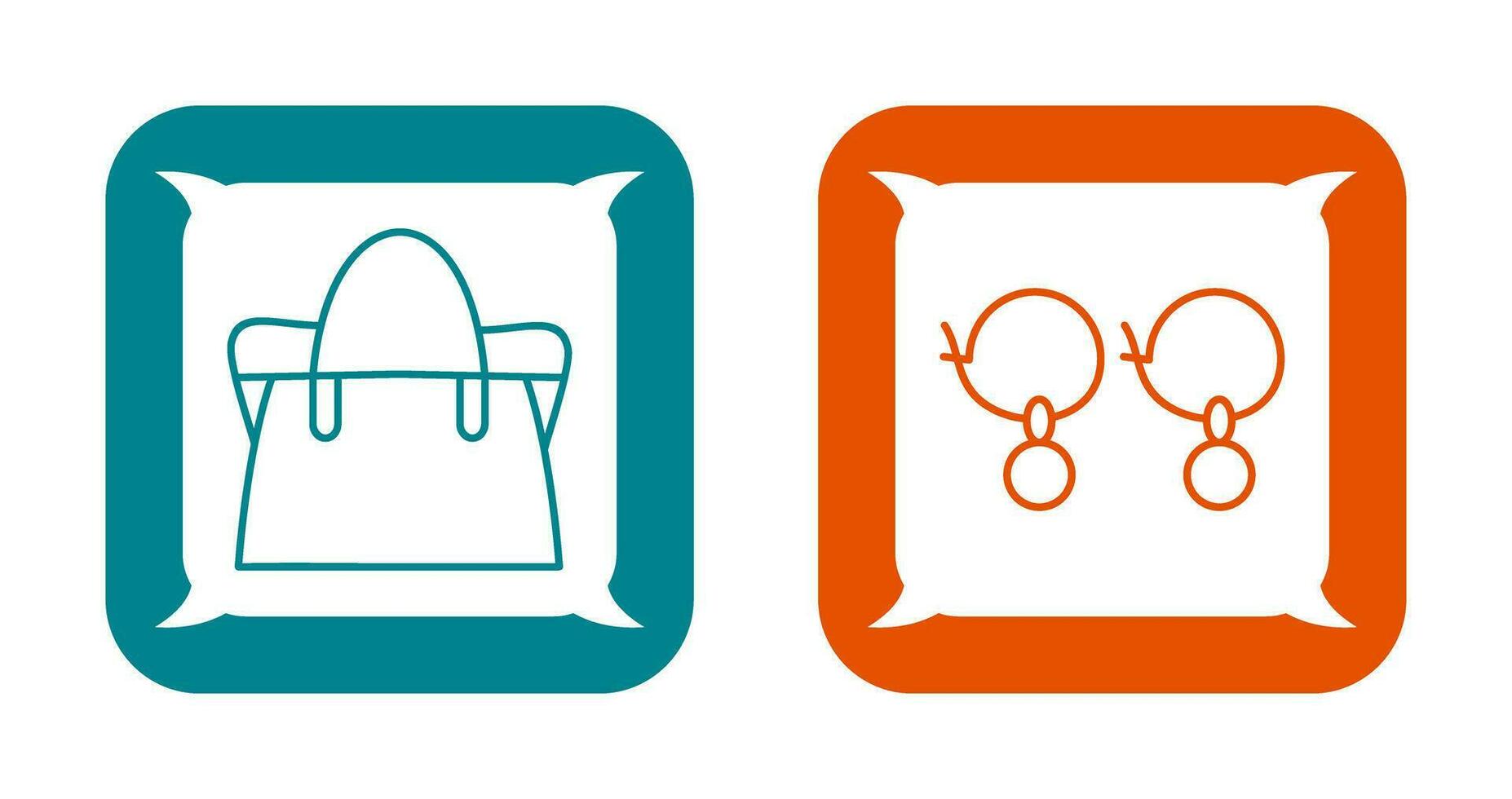 Bag and Earrings Icon vector