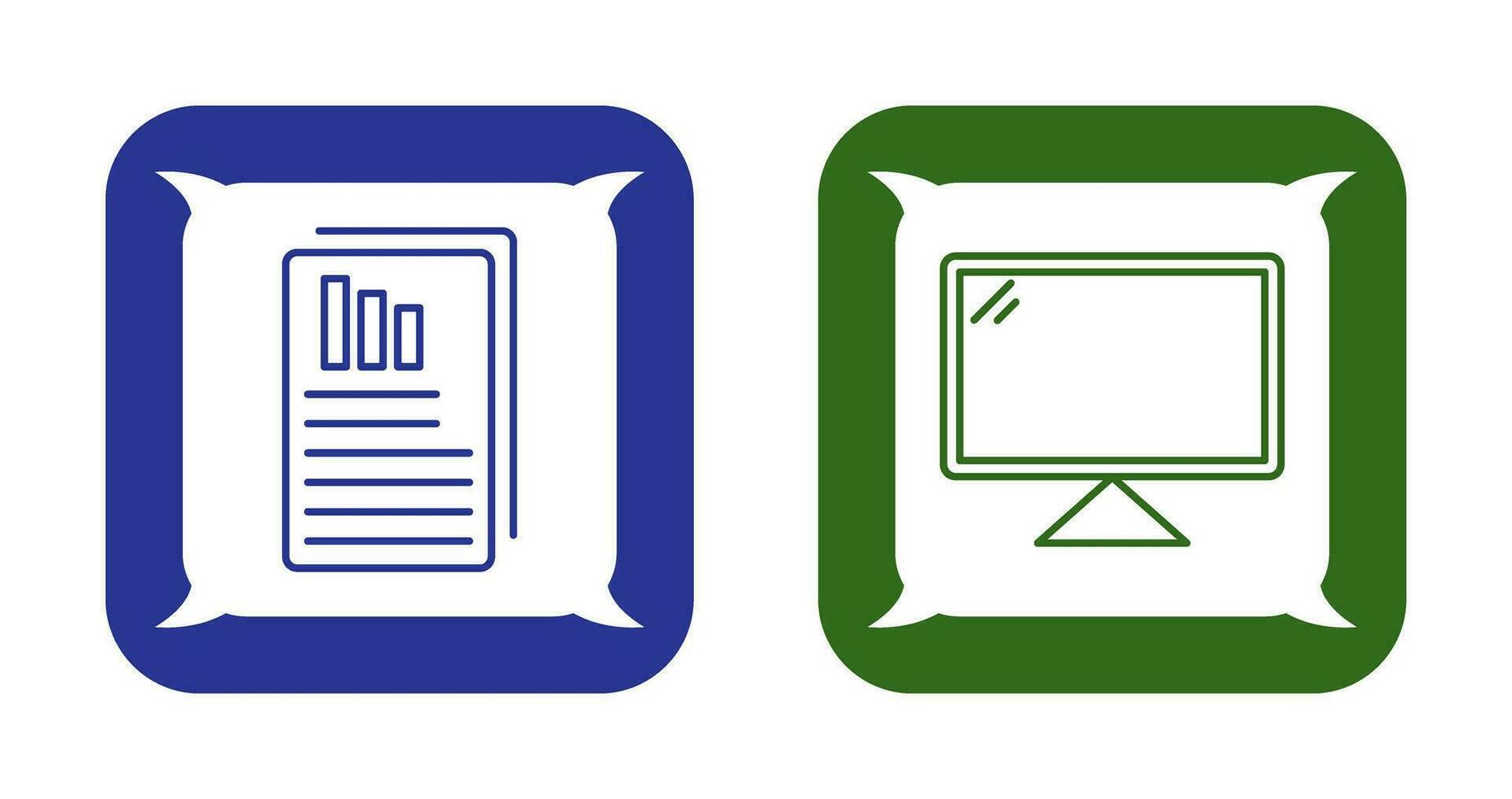 Reports and Computer Icon vector