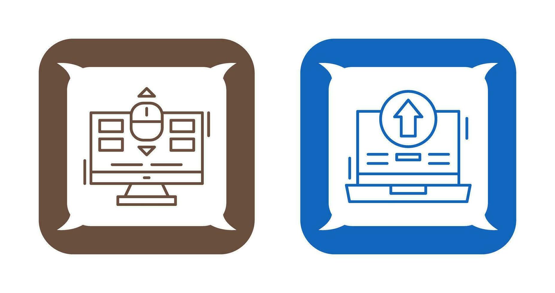 Scroll and Upload Icon vector