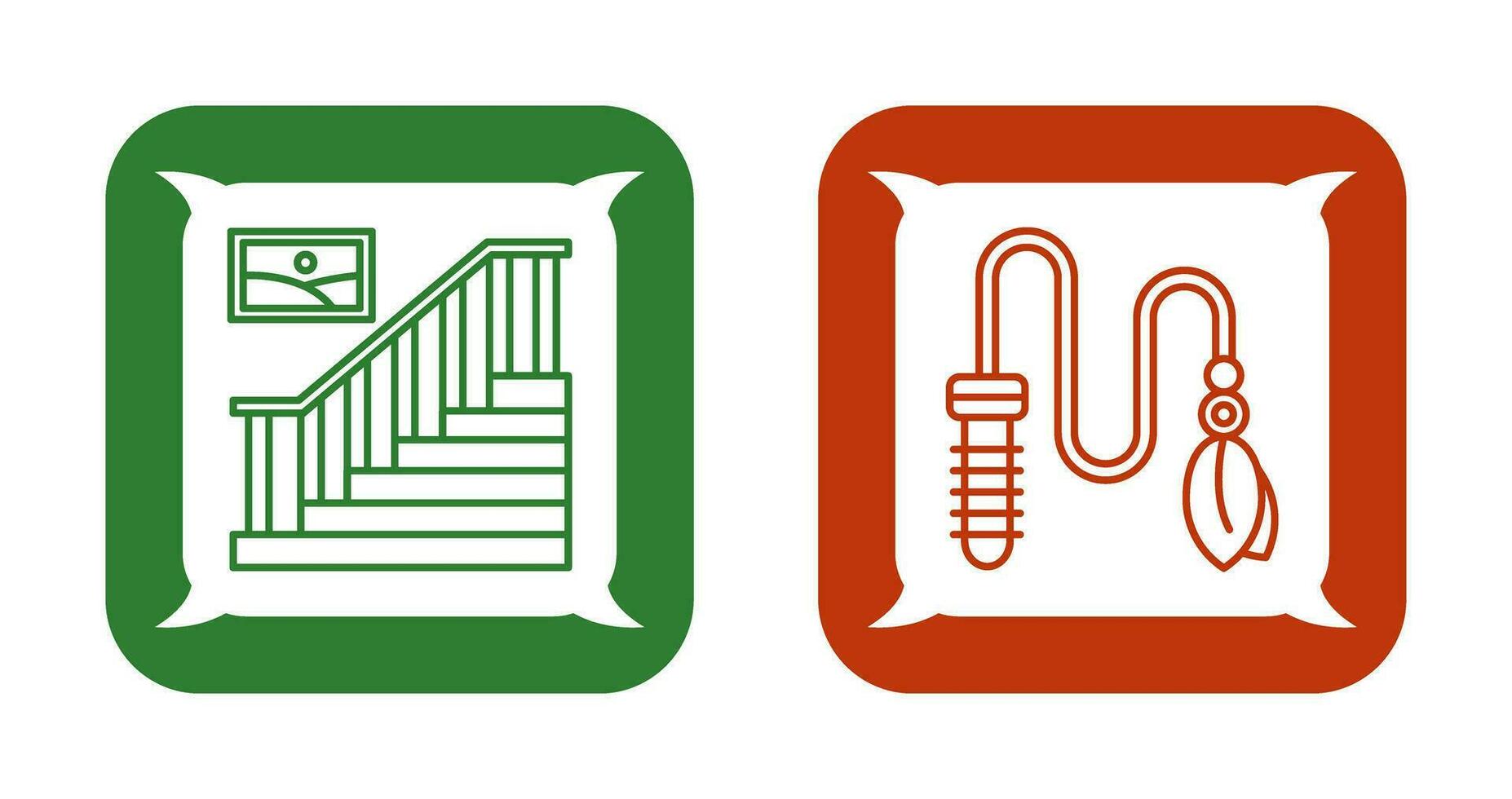 Stair and Cat Toy Icon vector