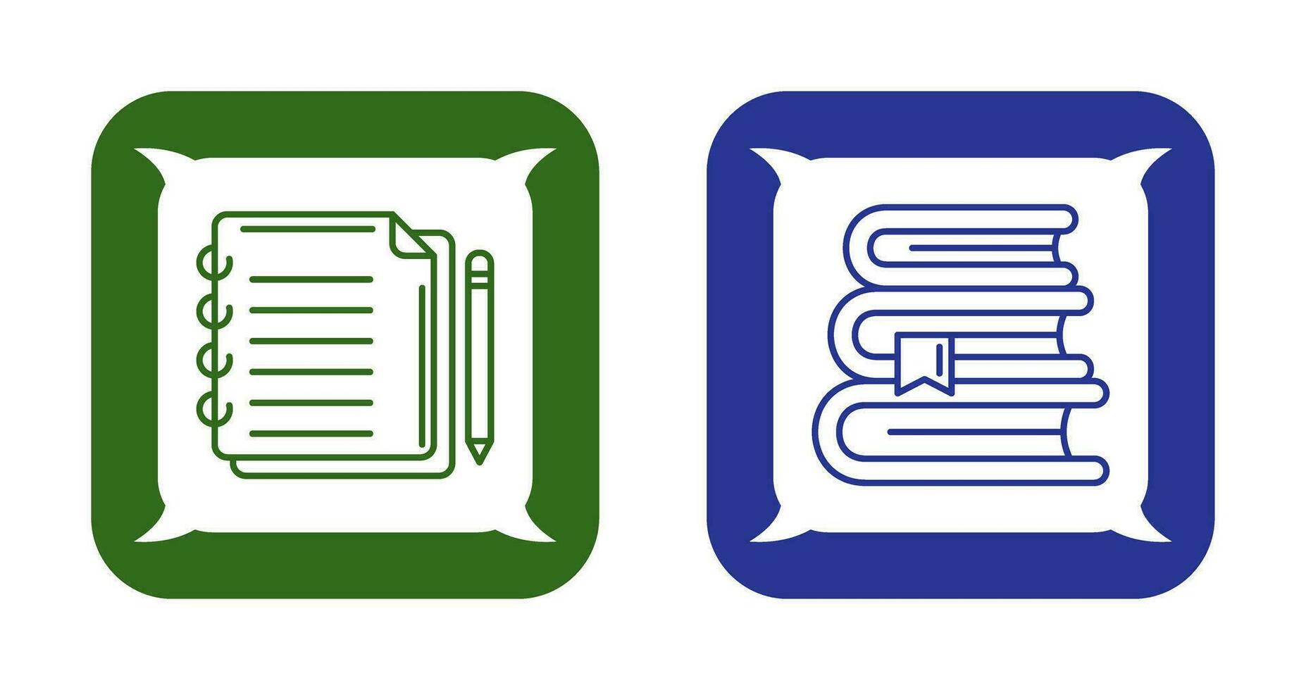 escribir y libros icono vector