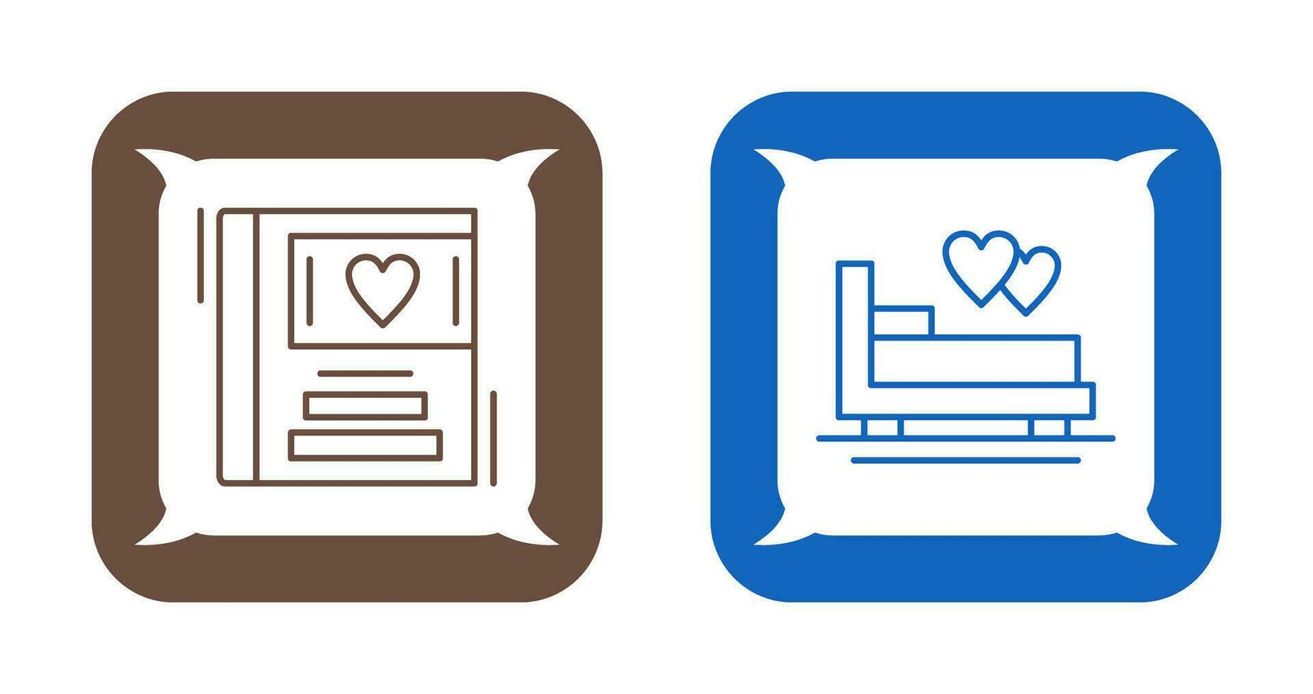 Wedding Album and Honeymoon Icon vector